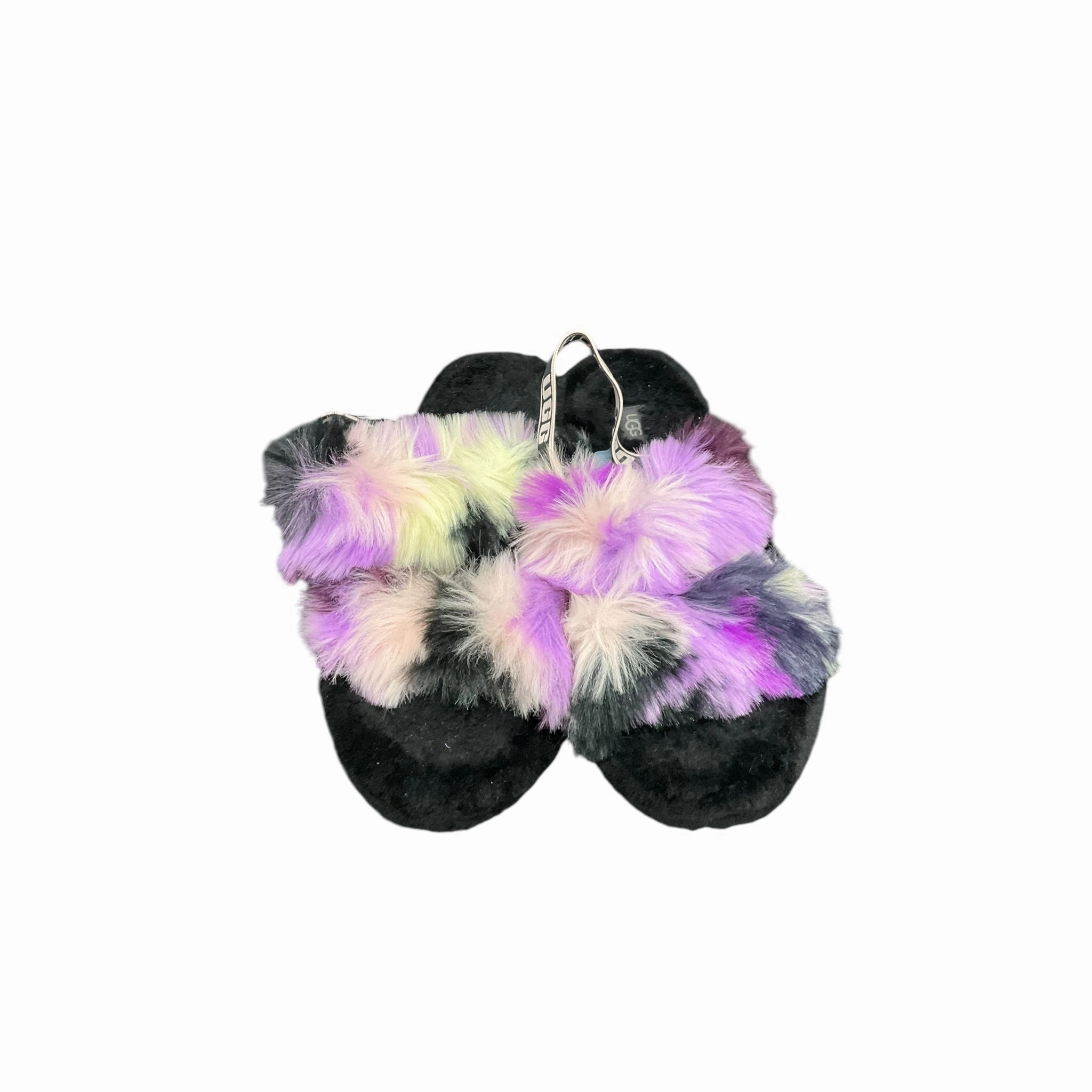 night walk Slippers Designer By Ugg In Black & Purple