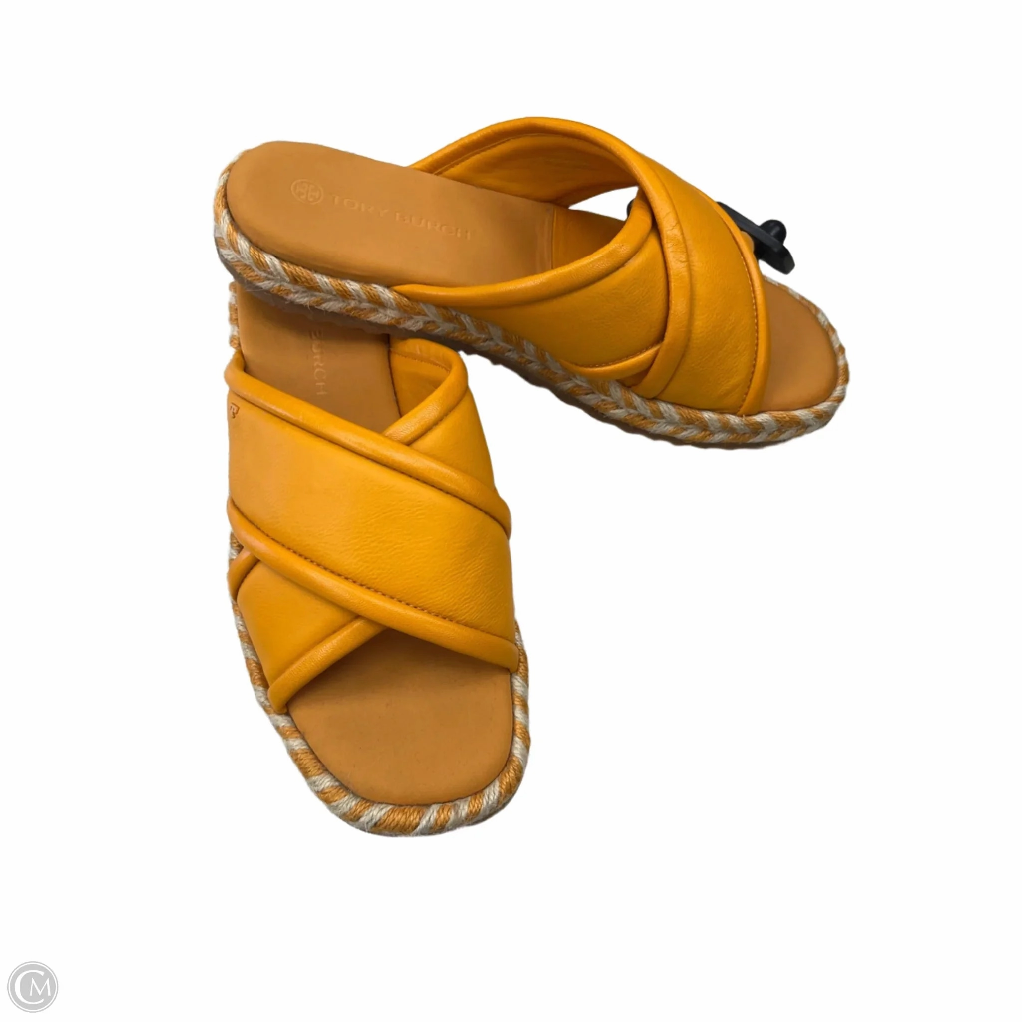 Shoes Designer By Tory Burch In Yellow, Size: 10.5 Sand Move