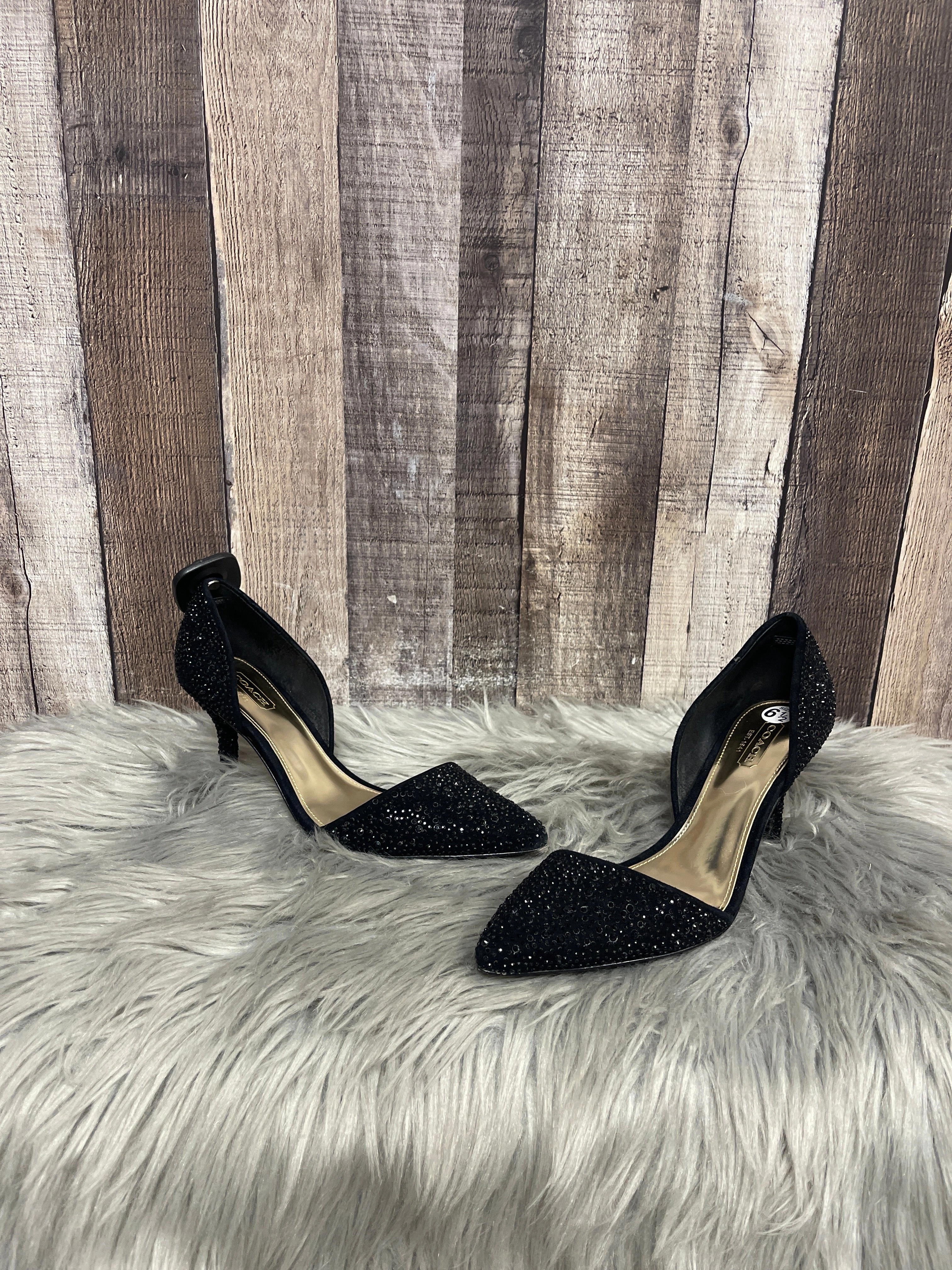 Celebrity Vibe Shoes Designer By Coach In Black, Size: 6.5