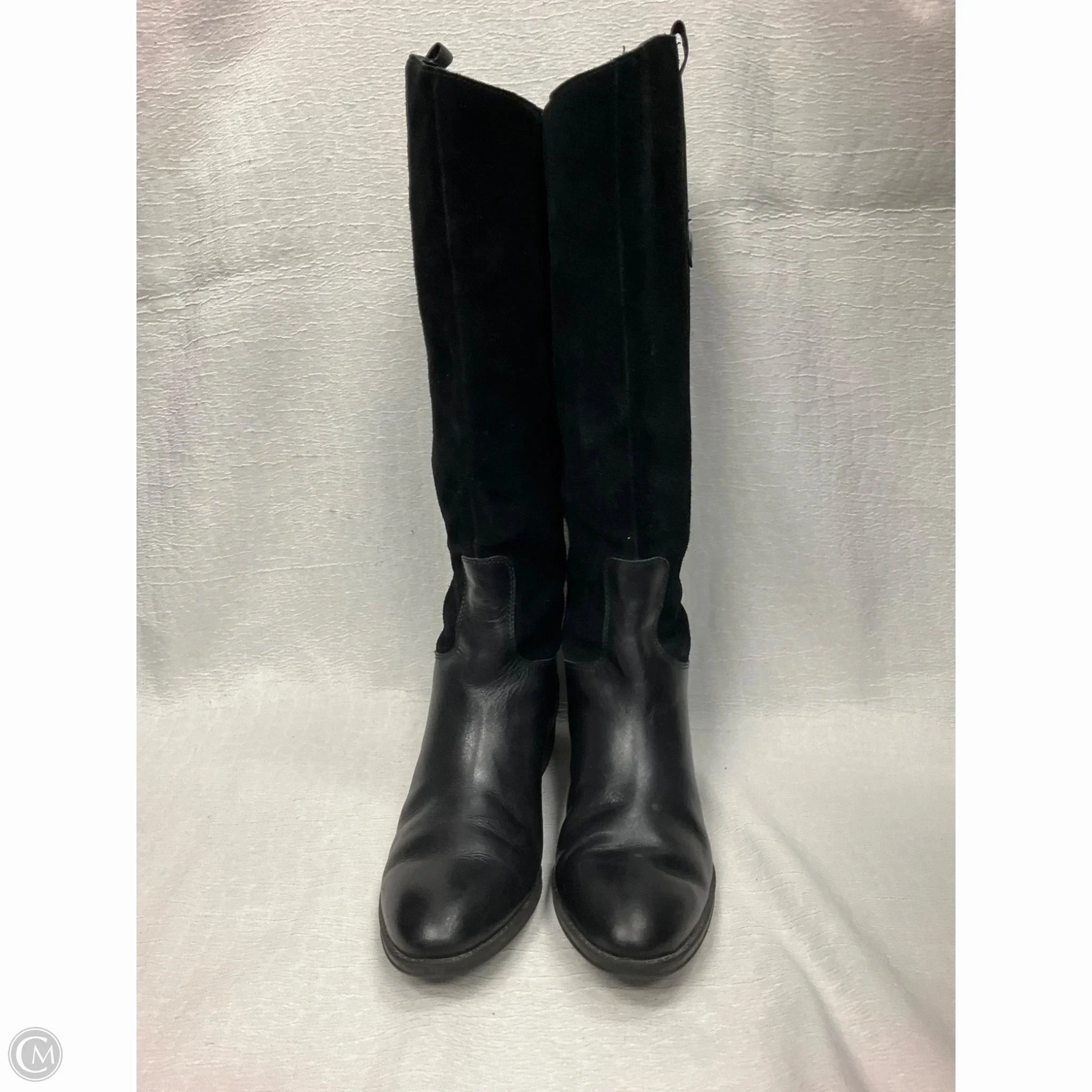 Boots Knee Flats By Sam Edelman In Black, Size: 7.5 Practical Build All Season