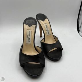 Shoes Luxury Designer By Jimmy Choo In Black, Size: 9.5 Coastal vibe