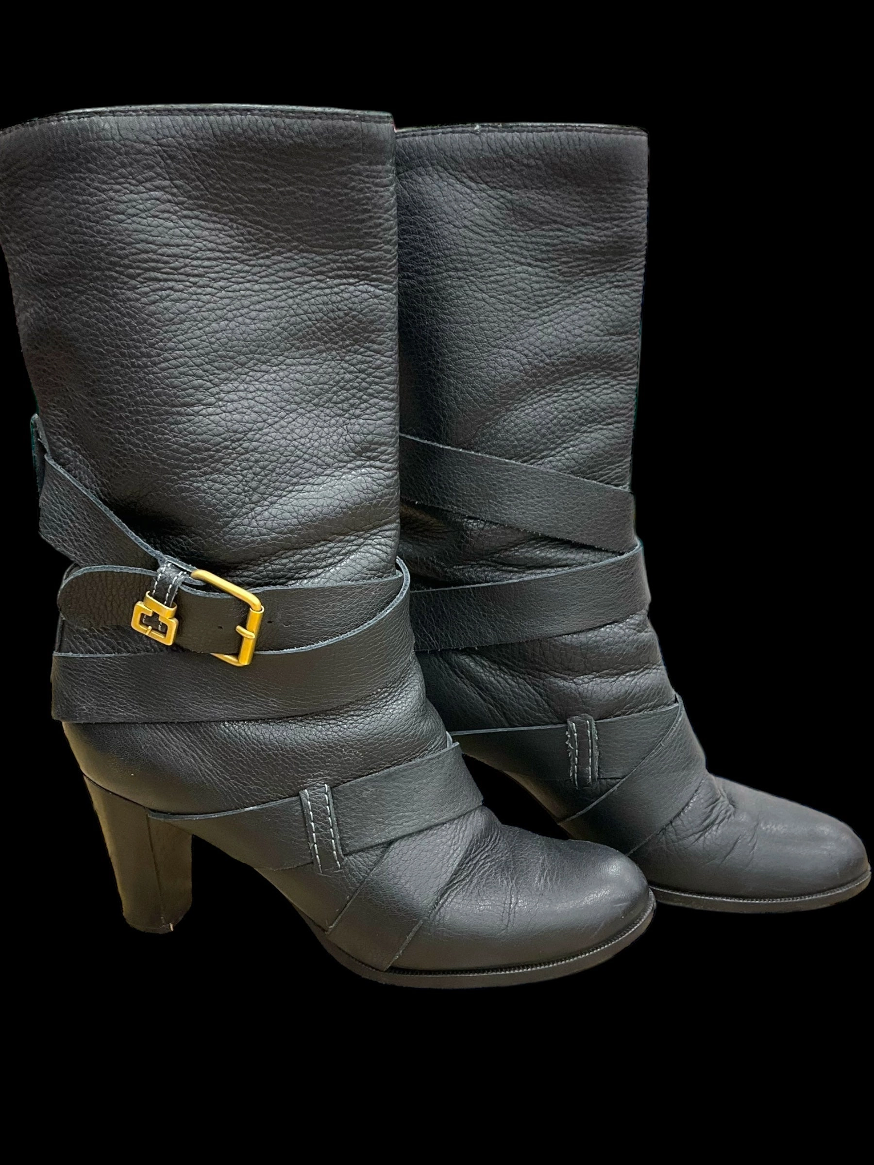 Boots Luxury Designer By Chloe In Black, Size: 7.5 Office Smart Gym Life