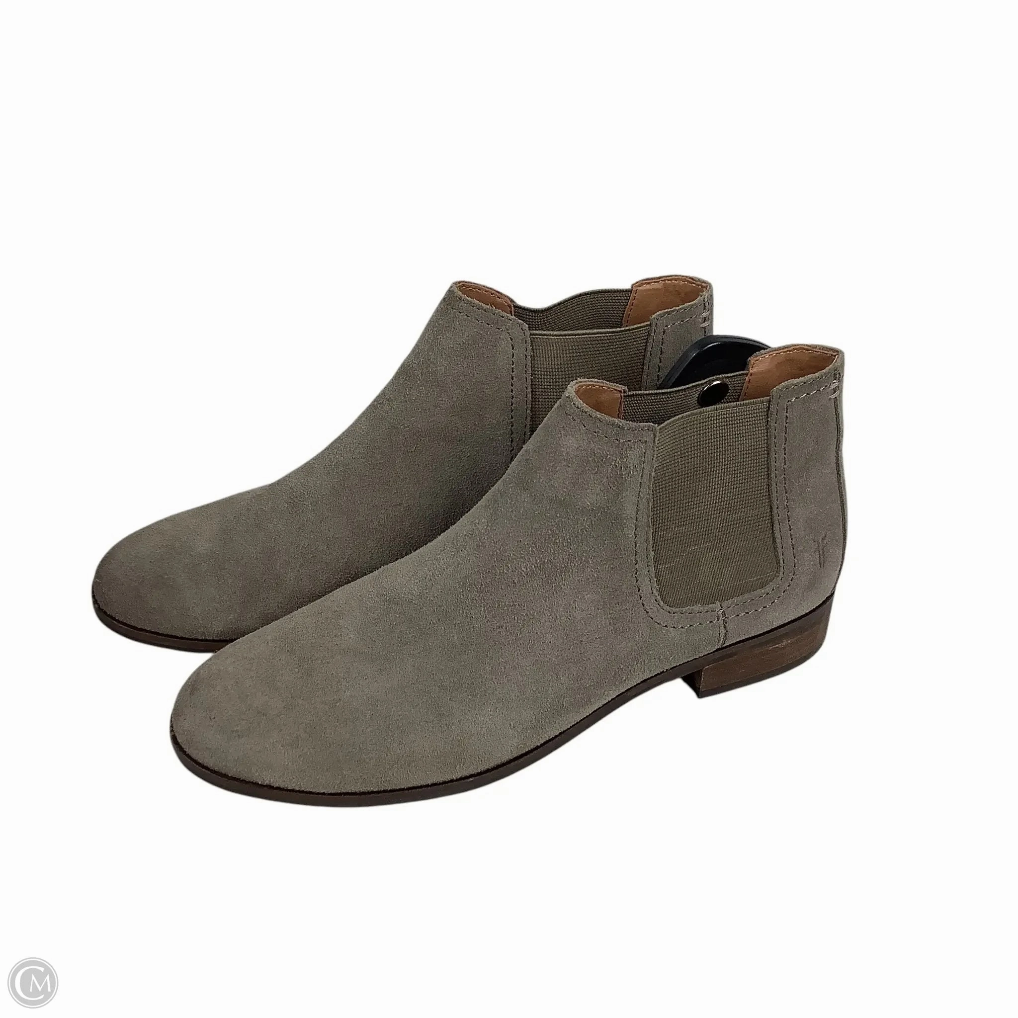Calm Mood Boots Designer By Frye In Grey, Size: 7.5