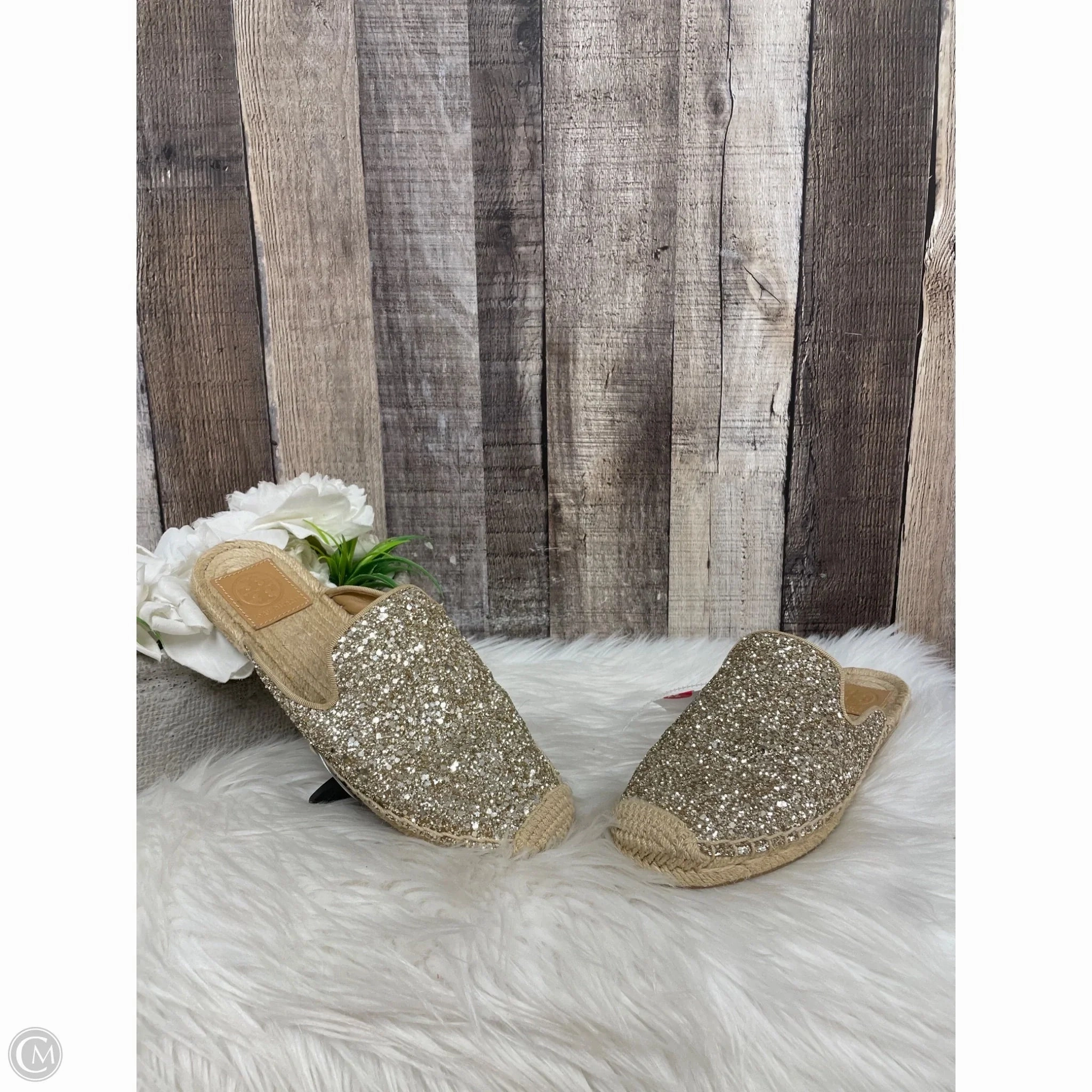 Jungle Path Cool Pop Shoes Designer By Tory Burch In Gold, Size: 6