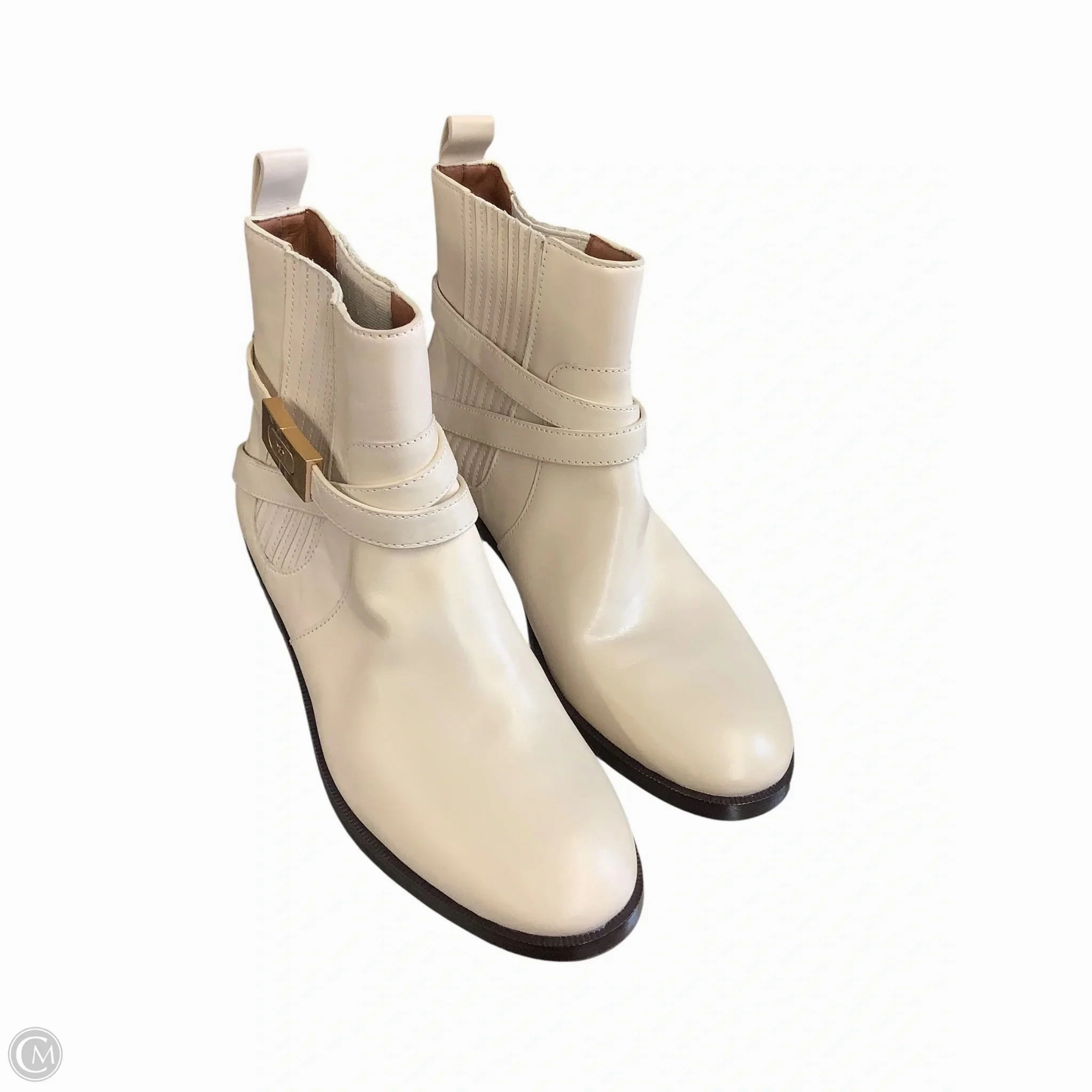 Boots Designer By Tory Burch In Cream, Size: 10 Matte Edge Stretchable Upper