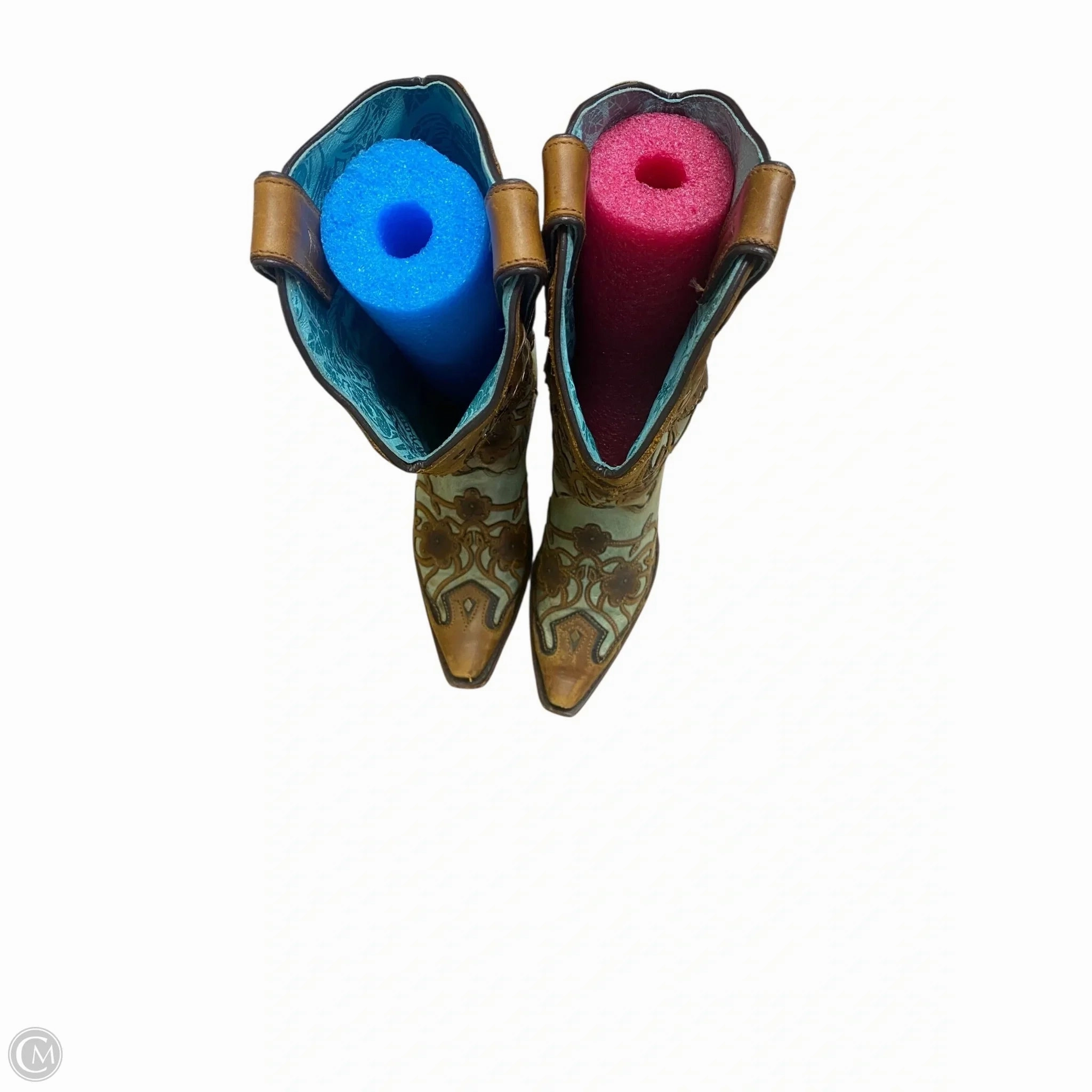 Boots Western By Corral In Blue & Brown, Size: 7.5 Dance Edge