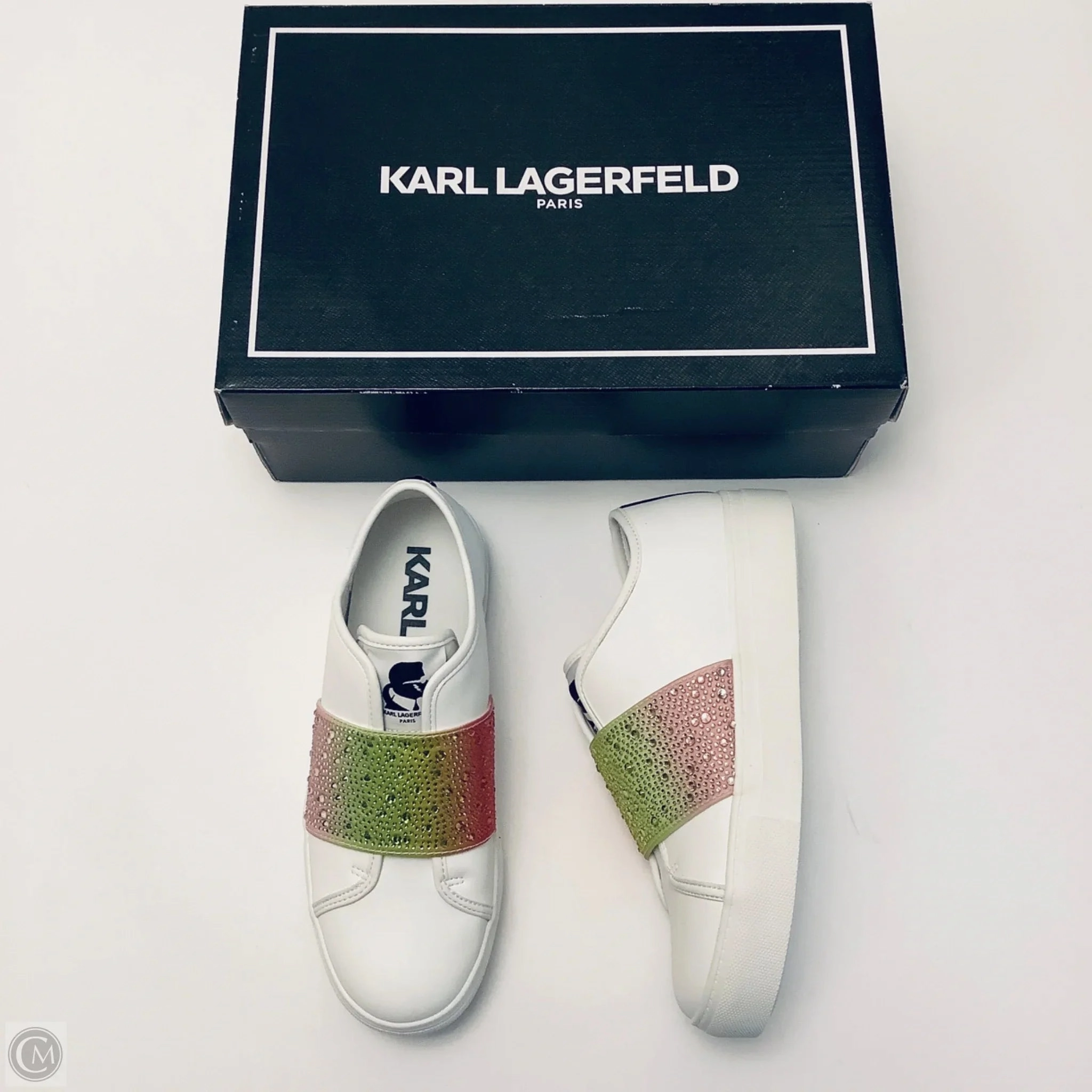 New York Sustainable Vegan Material Shoes Designer By Karl Lagerfeld In White, Size: 7.5