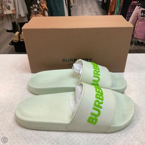 Sandals Luxury Designer By Burberry In Green, Size: 7 Core Flex Every Step