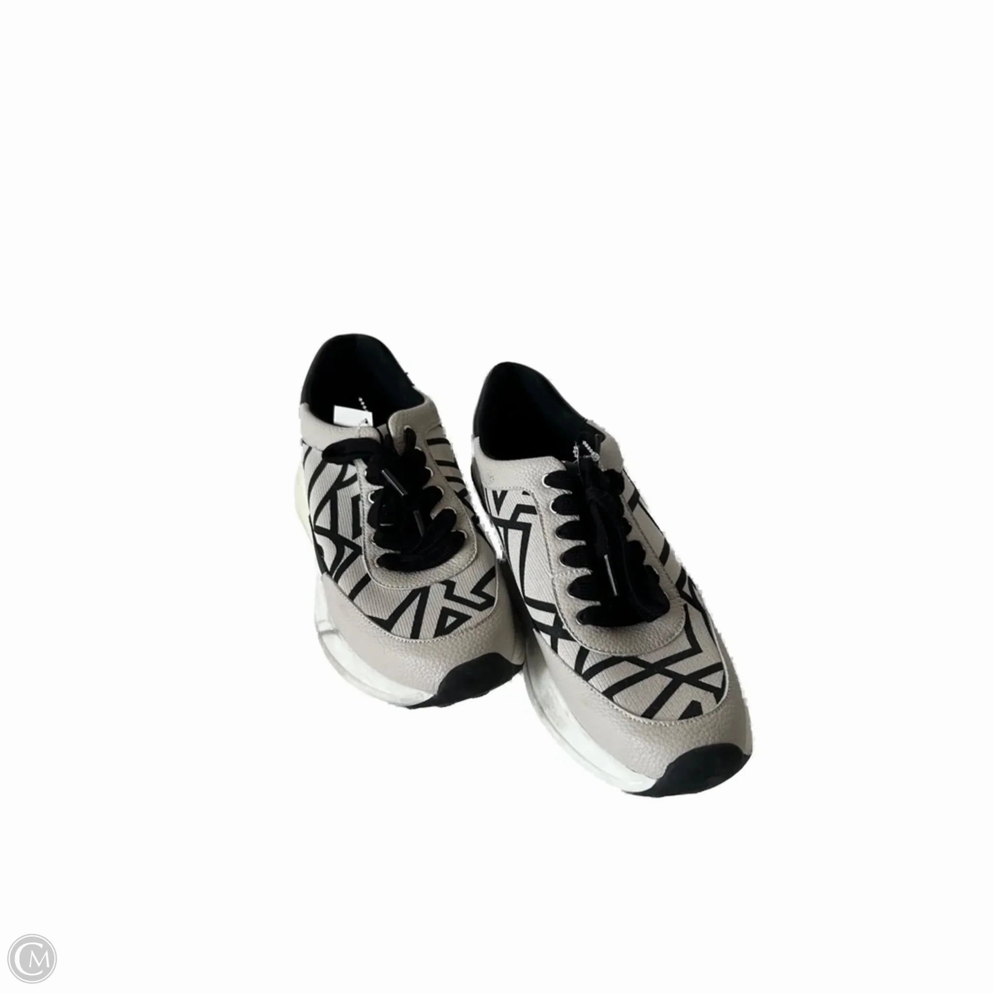 Coastal vibe Gym Quick Shoes Designer By Karl Lagerfeld In Black & White, Size: 8.5