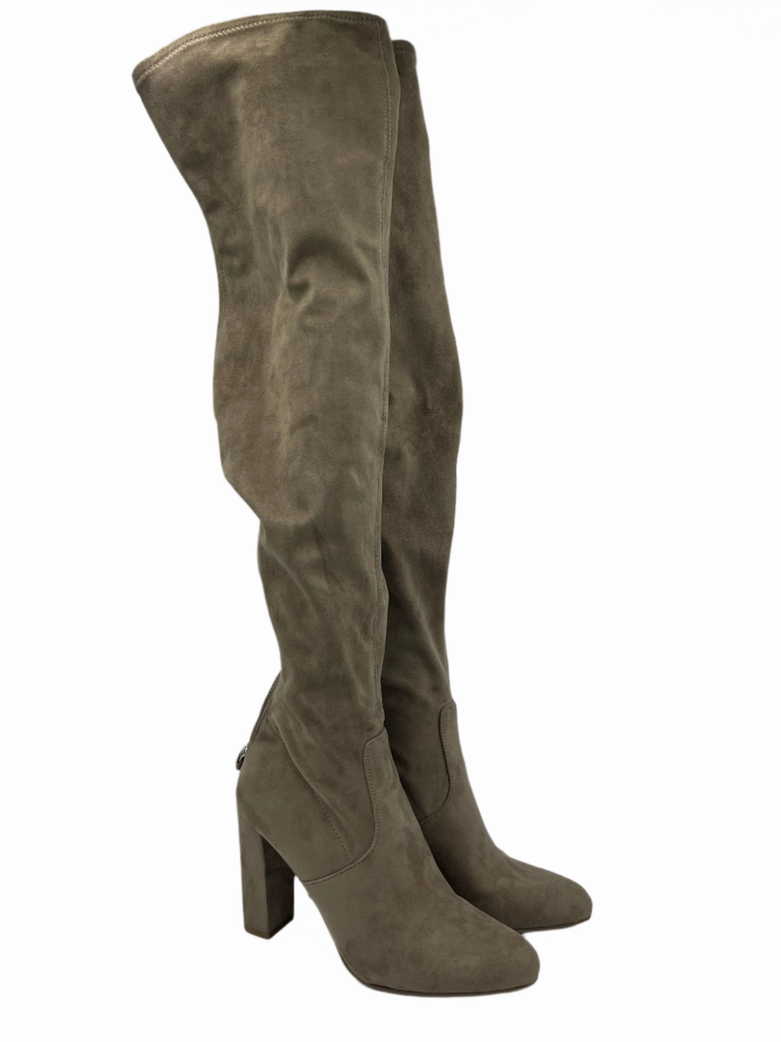 Climate Friendly Boots Knee Heels By Steve Madden In Taupe, Size: 6.5