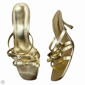 Sandals Designer By Lilly Pulitzer In Gold, Size: 9.5 Fashion Glow