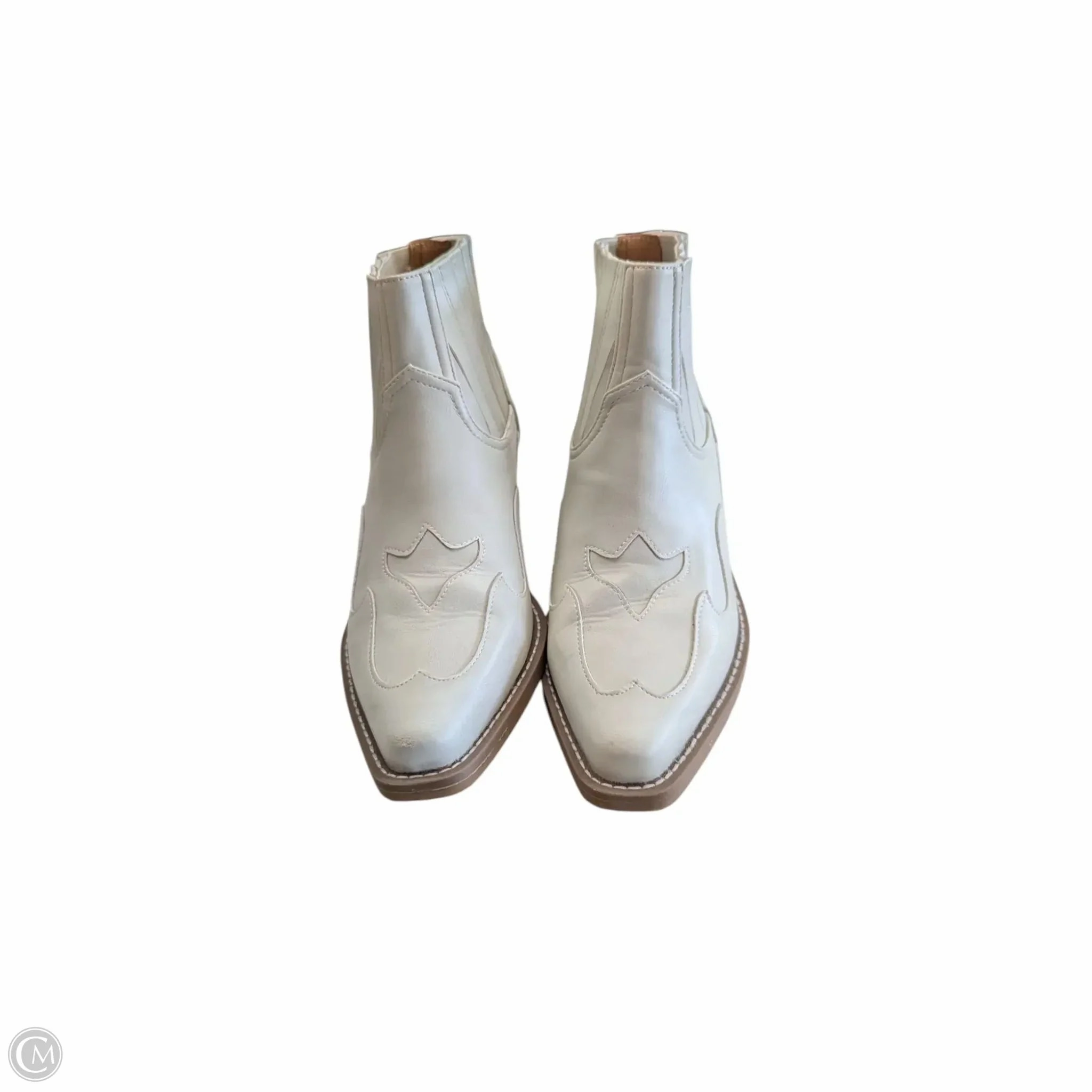 Boots Western By Forever 21 In White, Size: 8 Footbed