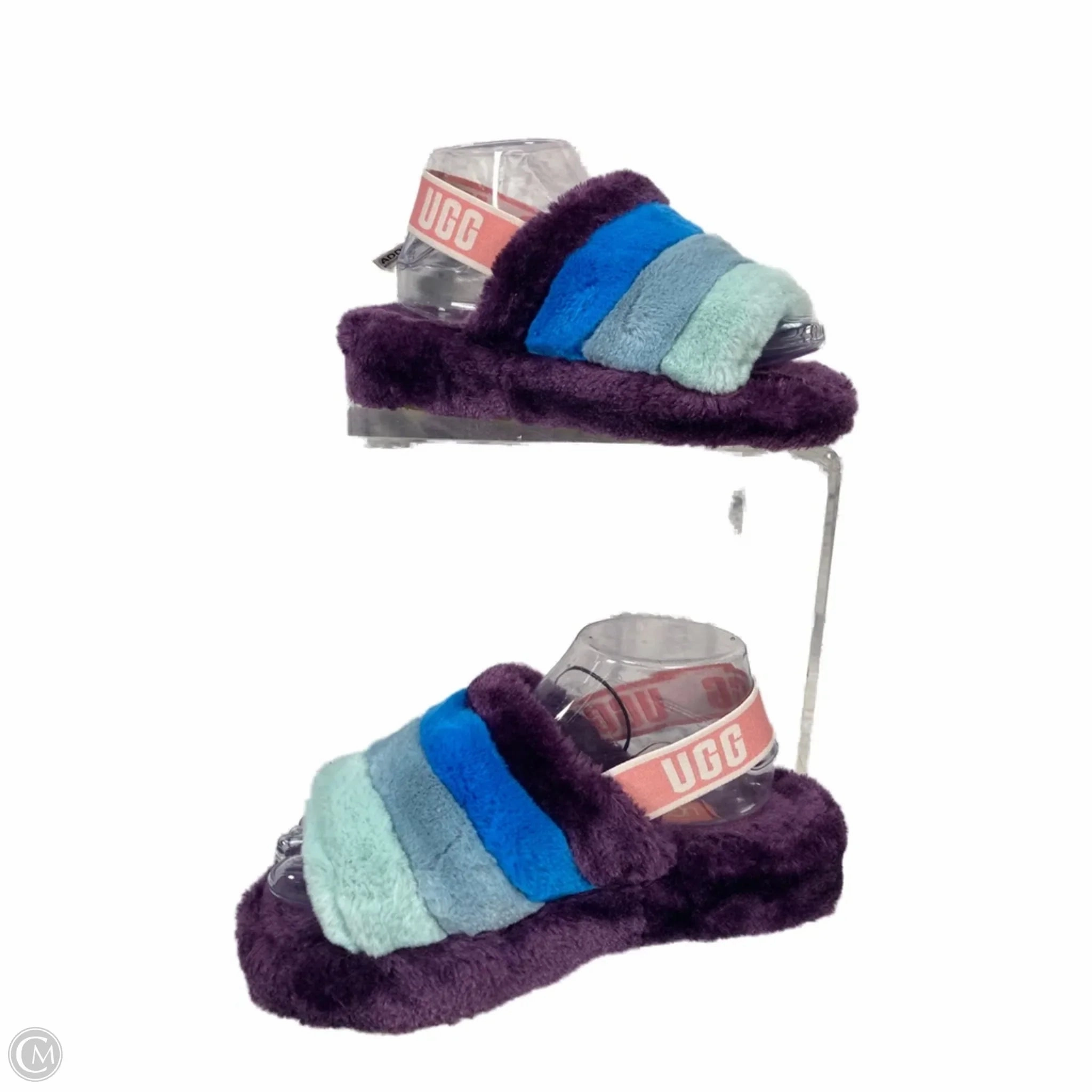 Stone Gray Slippers Designer By Ugg In Blue & Purple