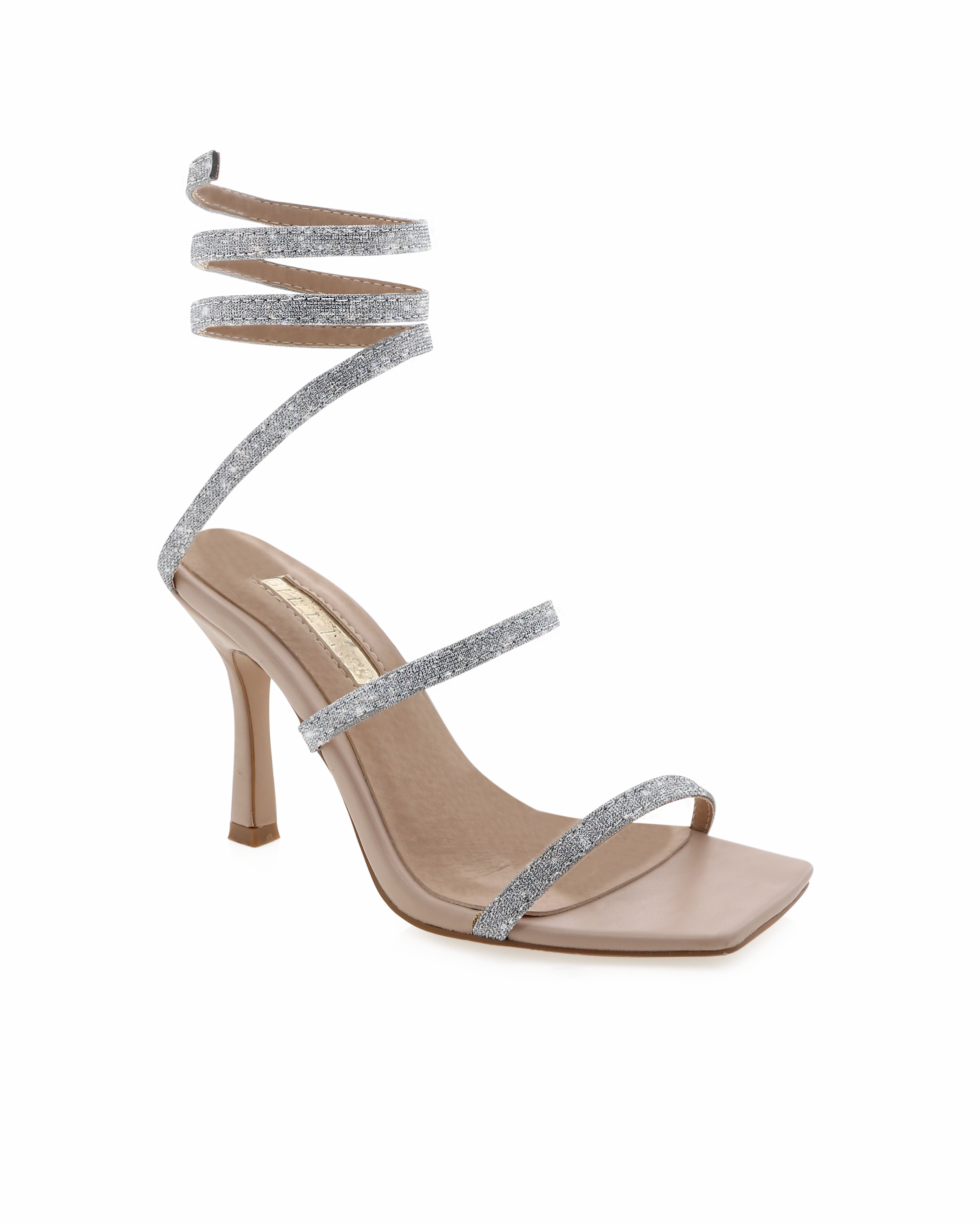 SIMI - SILVER GLITTER-NUDE Elegant Boots Designer Touch