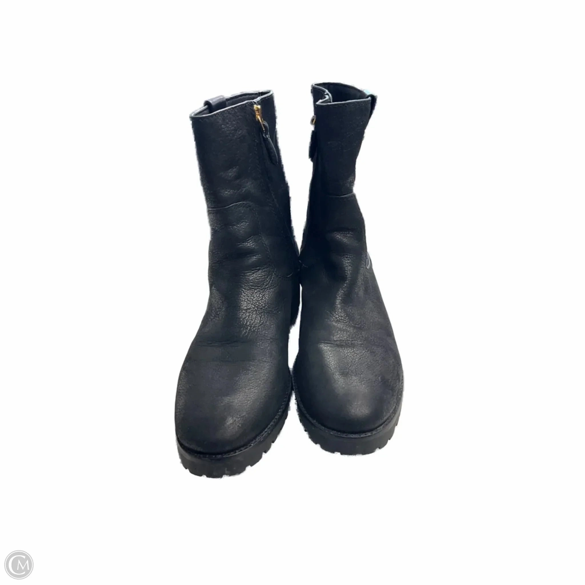 Boots Designer By Tory Burch In Black, Size: 7.5 Gold Tone