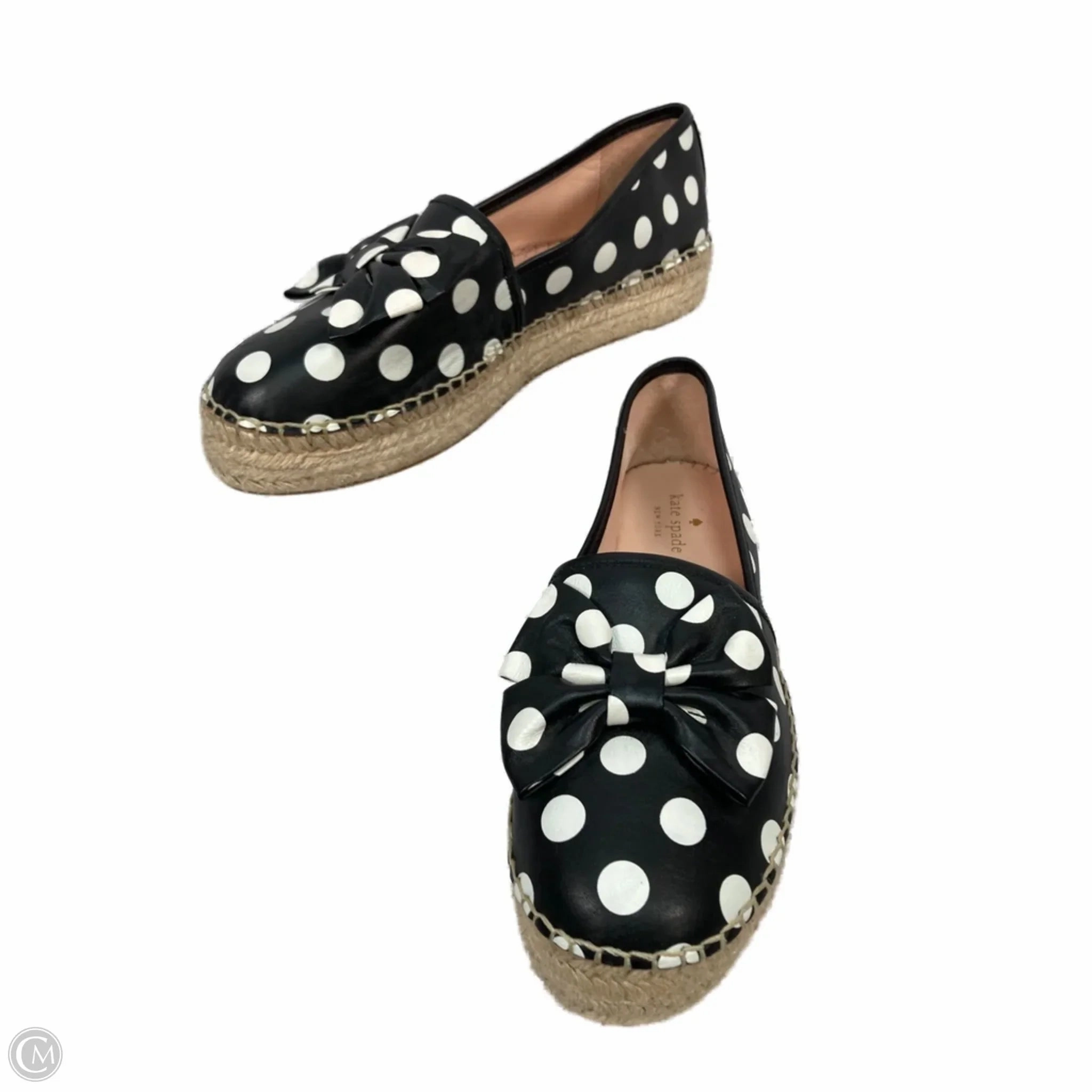 Shoes Designer By Kate Spade In Black & White, Size: 8 Slip On