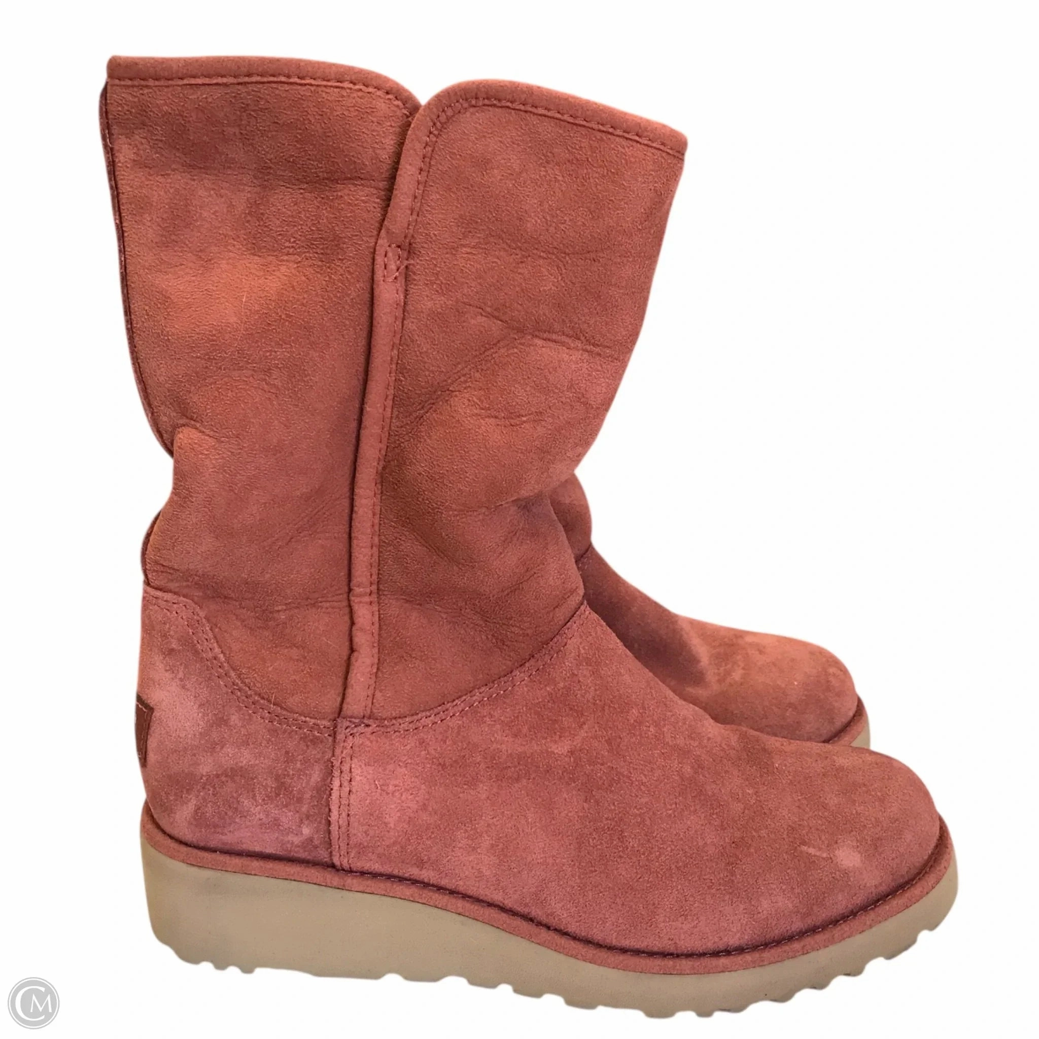 Style Goal Boots Designer By Ugg In Orange, Size: 6