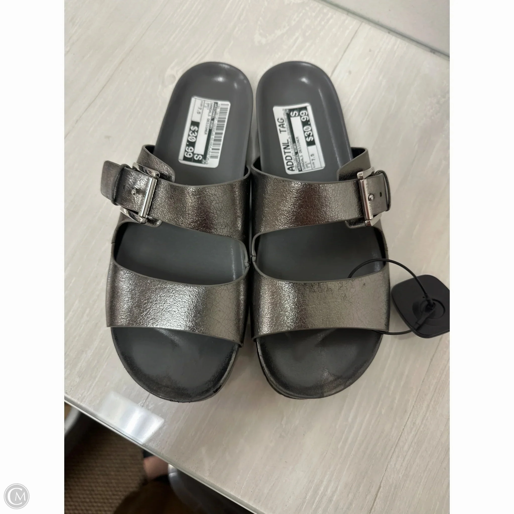 Proprioception Enhance Sandals Designer By Michael Kors In Grey, Size: 7.5