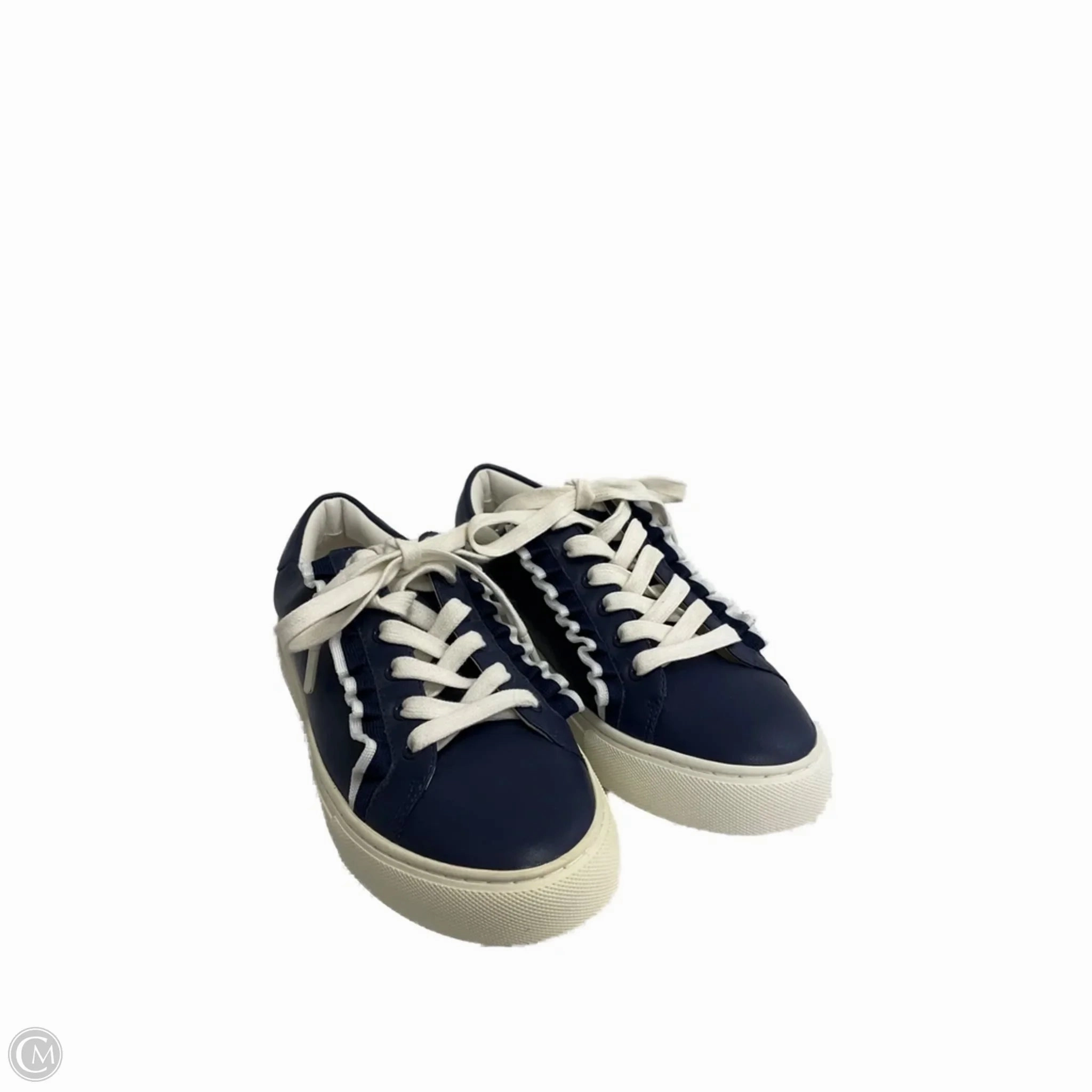 Firm Ground Italian Glam Shoes Designer By Tory Burch In Navy, Size: 7