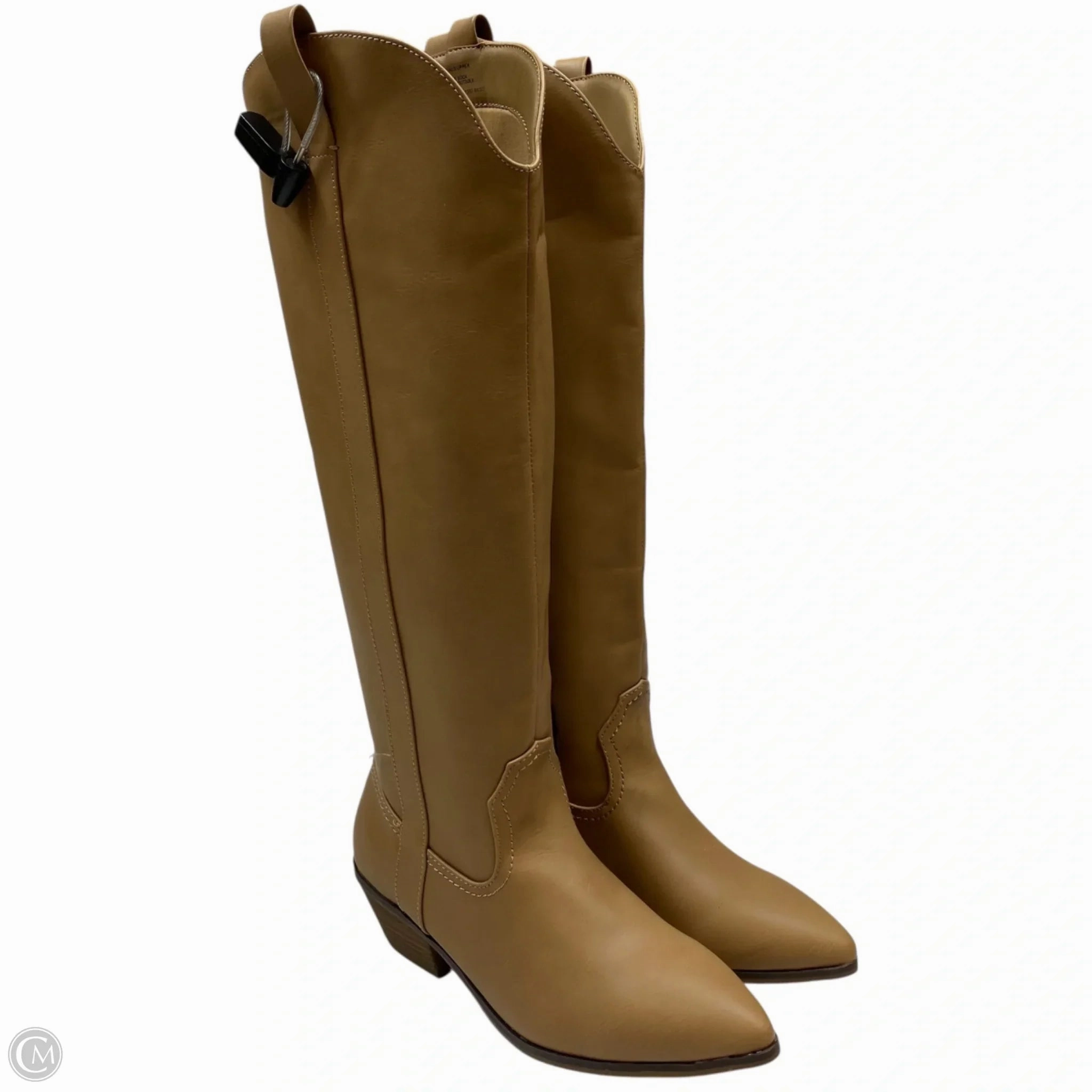 Flexible Frame Work Commute Smooth Surface Boots Knee Flats By Universal Thread In Brown, Size: 6.5