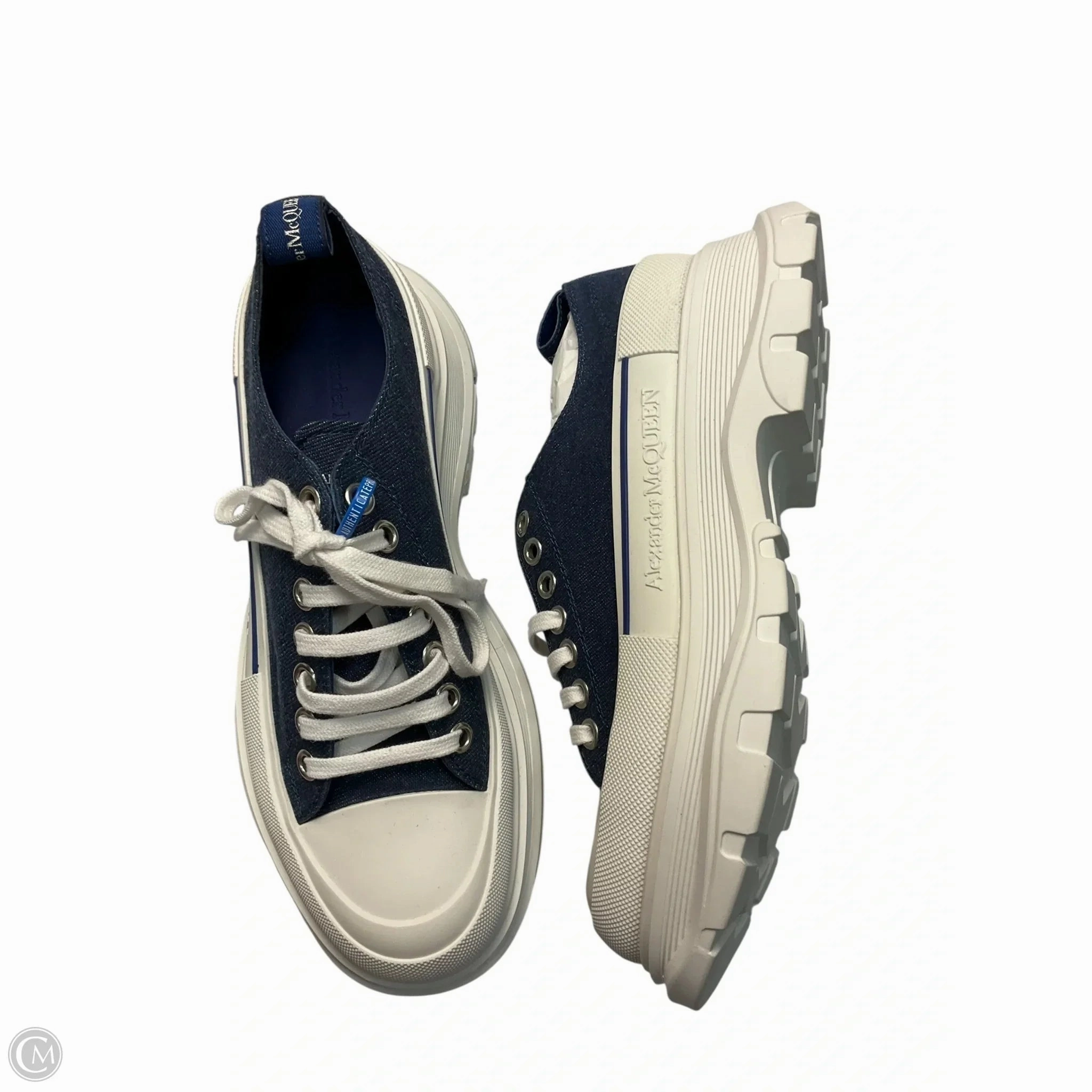 Microfiber Lining Heat Dissipating Insoles Shoes Luxury Designer By Alexander Mcqueen In Blue, Size: 11