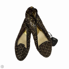 Mesh Upper Lace Tie Shoes Designer By Michael Kors In Black, Size: 6.5