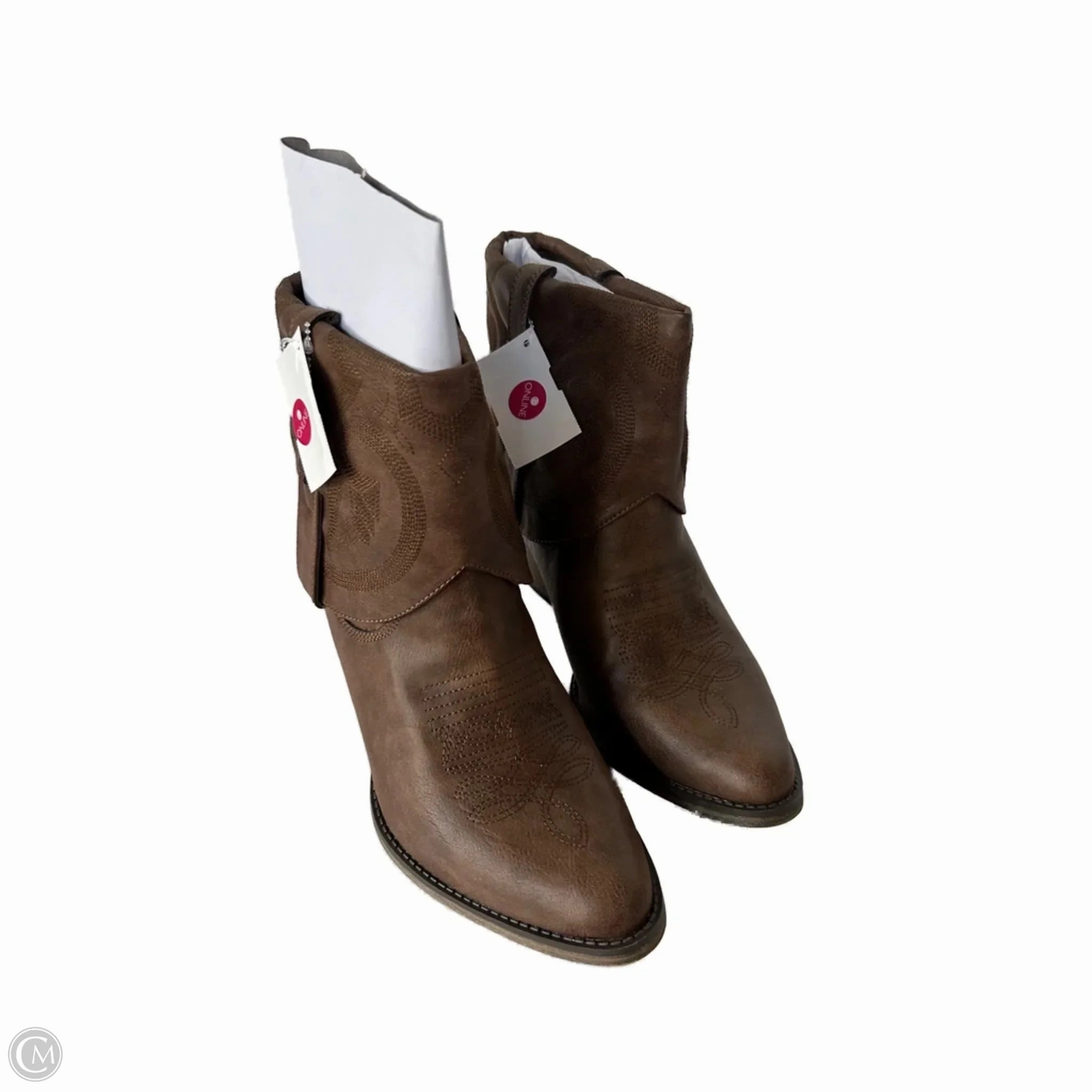 Boots Western By Mia In Brown, Size: 10 Adventurous Spirit Adjustable Gusset Design