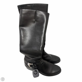Boots Knee Flats By Via Spiga In Black, Size: 9 Long Wear Comfort