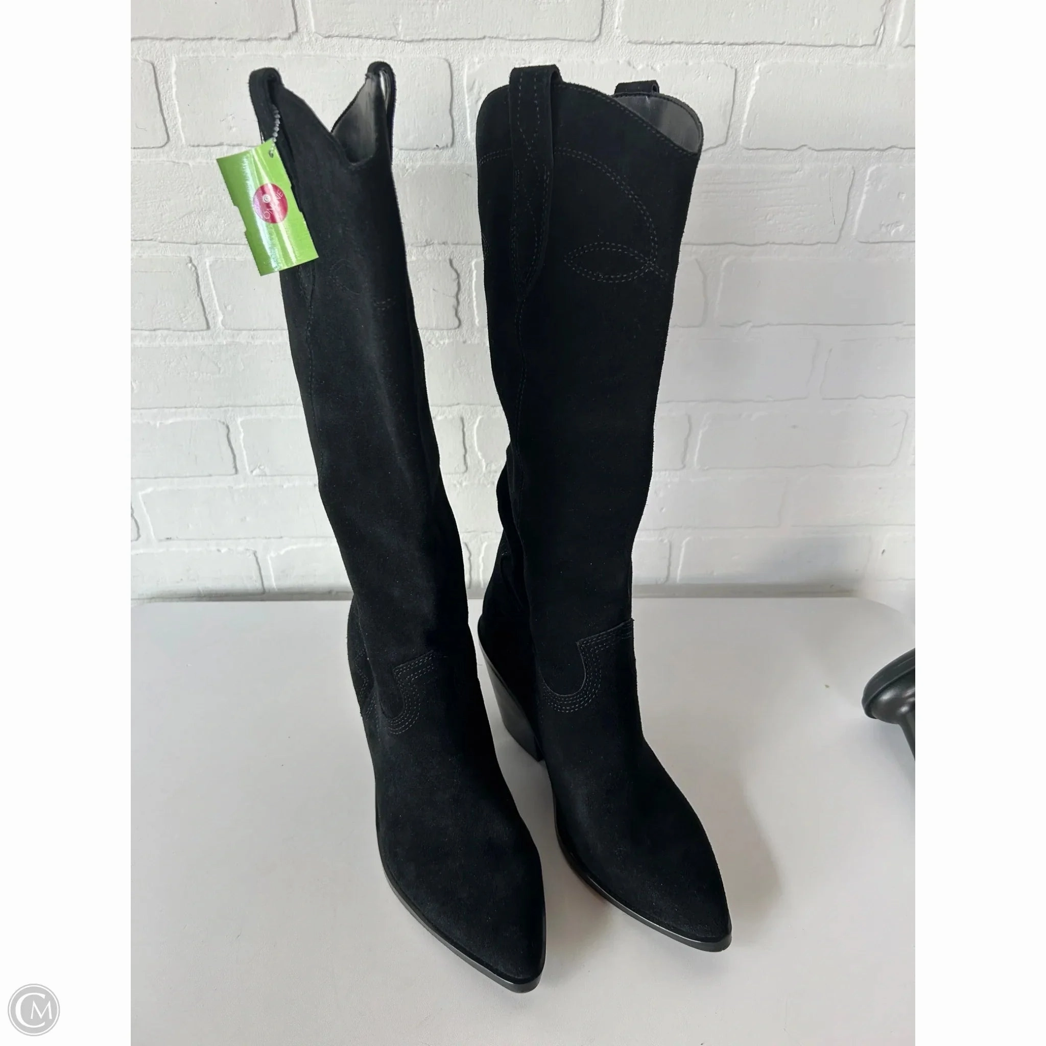 Boots Western By Nine West In Black, Size: 8.5 Protective Finish Trail Runner Slip On Convenience