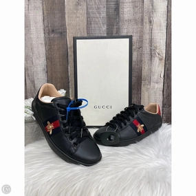 Shoes Luxury Designer By Gucci In Black, Size: 6 Dynamic Flex Grooves Handcrafted Detailing