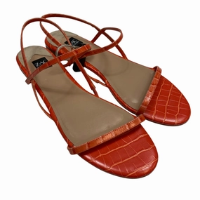 Sandals Designer By Zac By Zac Posen In Orange, Size: 9.5 Easy Fasten System Moist Guard