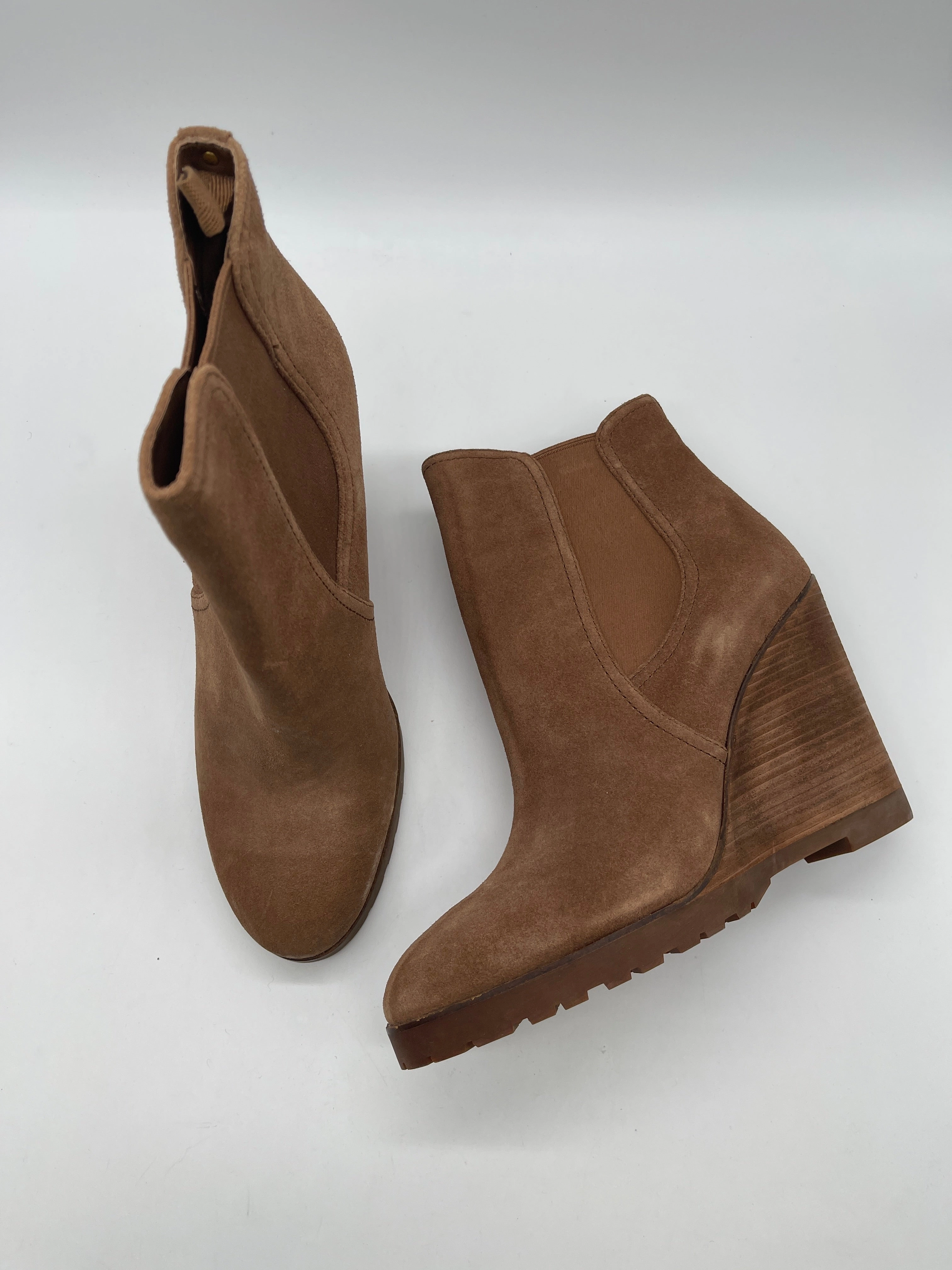 Boots Designer By Michael Kors In Tan, Size: 11 Thermoformed Heel Counter