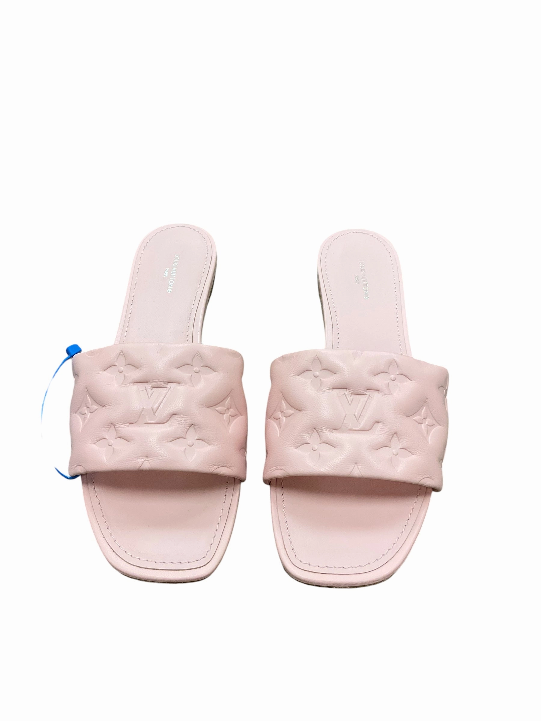 Ergonomic Cold Weather Sandals Luxury Designer By Louis Vuitton In Pink, Size: 10