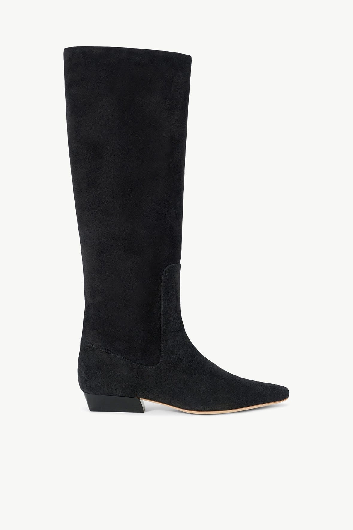 Slip Resistant WALLY FLAT BOOT | BLACK SUEDE
