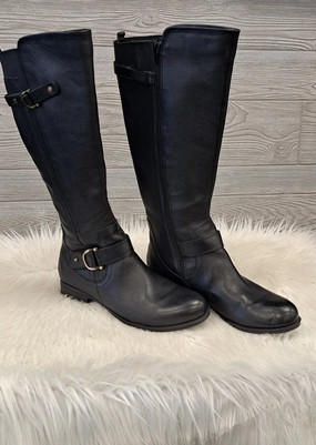 Boots Knee Flats By Clothes Mentor In Black, Size: 8.5 Comfortable Stride Training