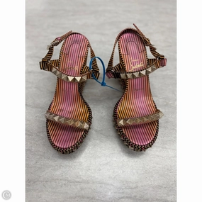 Cold Guard London Cool Sandals Luxury Designer By Christian Louboutin In Orange & Pink, Size: 6