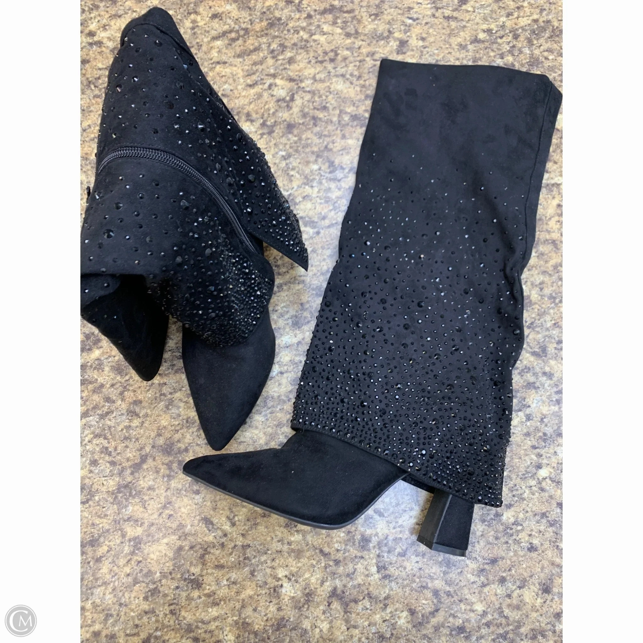 Boots Knee Heels By Anne Michelle In Black, Size: 9 Everyday Use