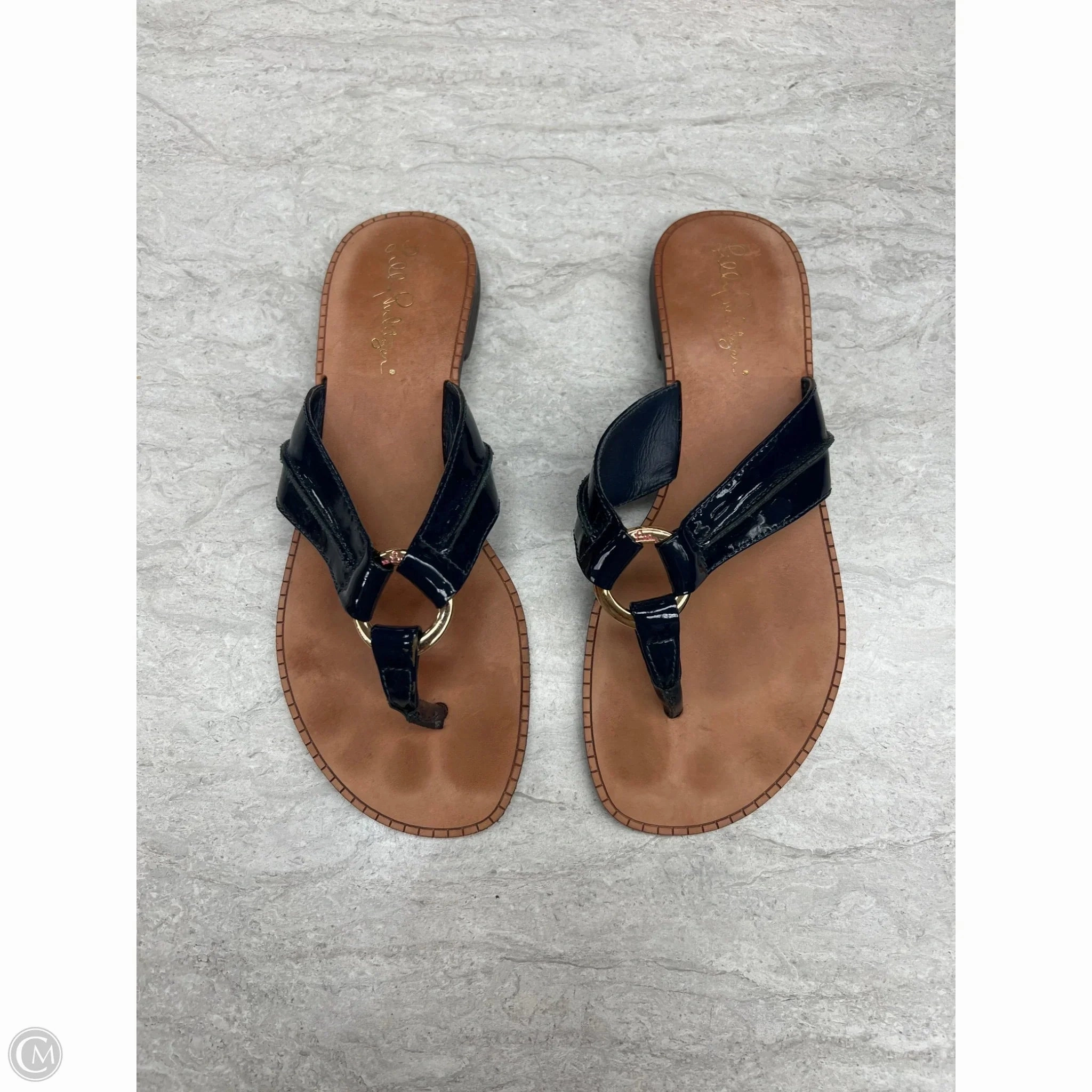 Grip Hold Sandals Designer By Lilly Pulitzer In Navy, Size: 6