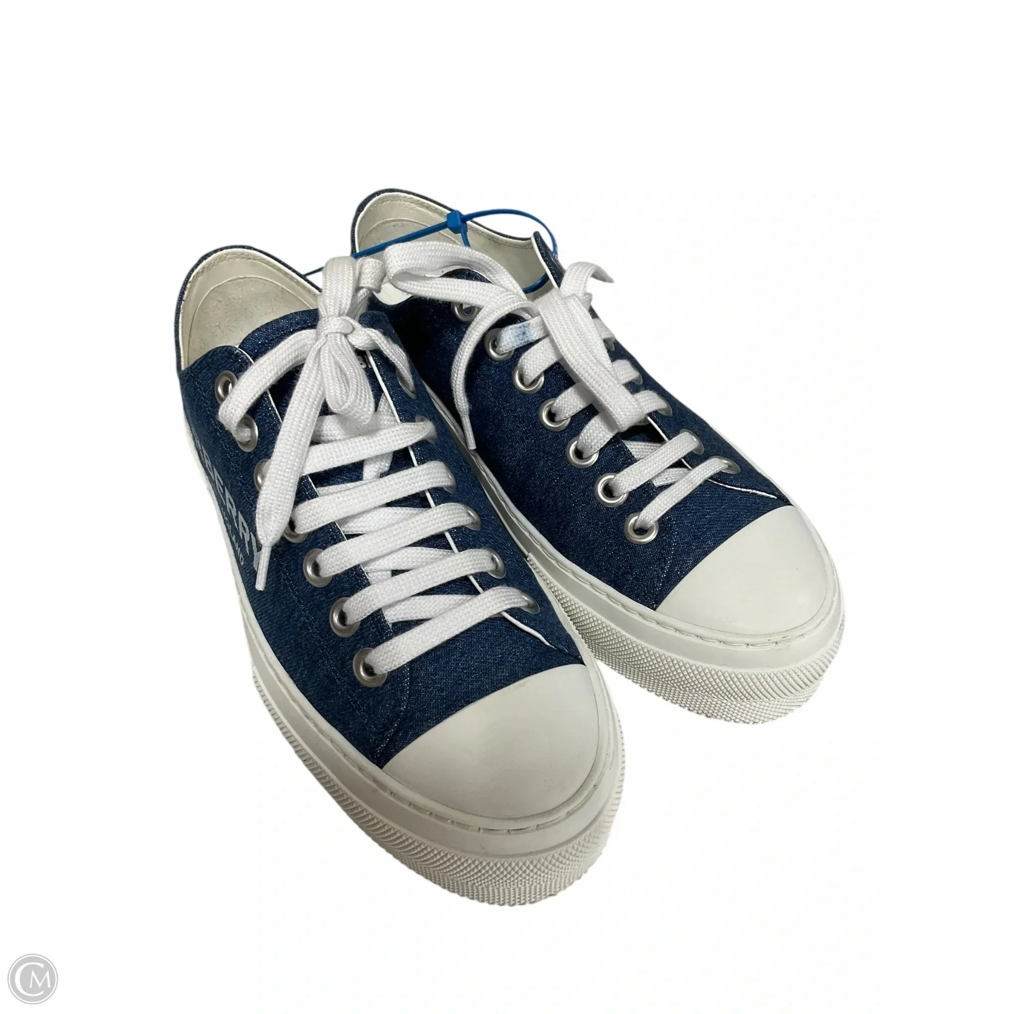 Shoes Luxury Designer By Burberry In Blue & White, Size: 8.5 heel cup Seamless Fit Gym Workout