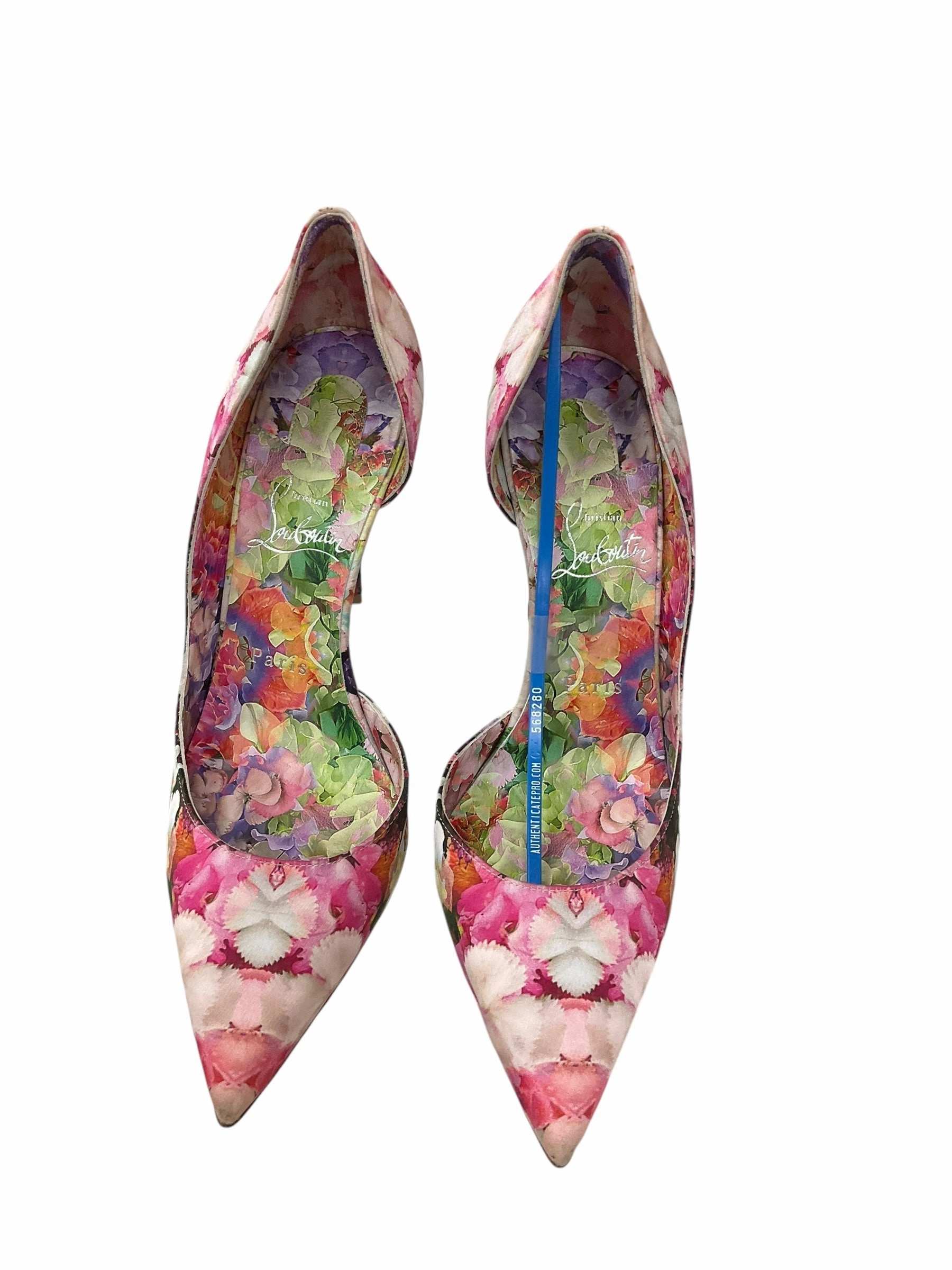 Sandals Luxury Designer By Christian Louboutin In Pink, Size: 8.5 Rain Guard Wear Resistant Outsole