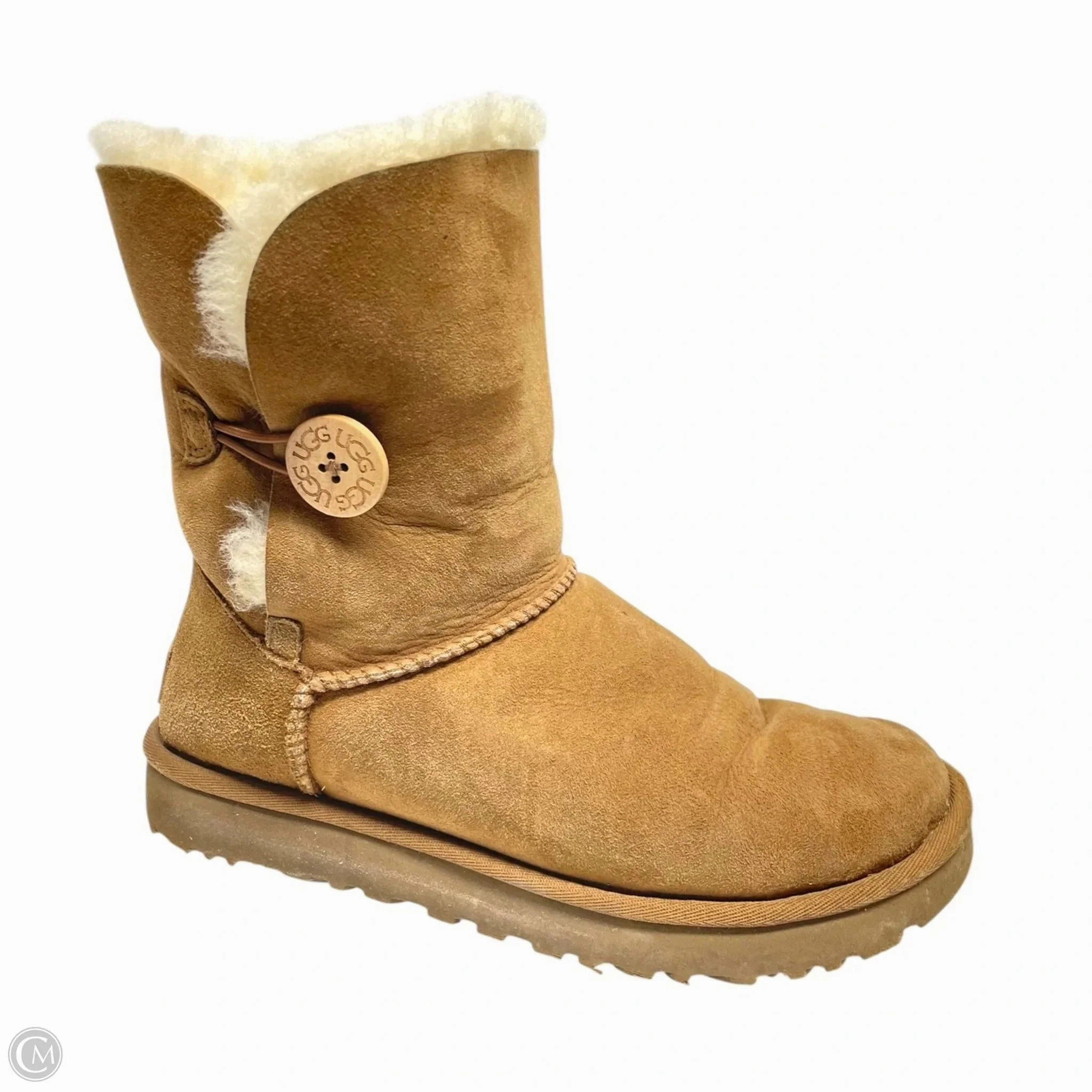 Low Impact Design Quick Dry Textile Boots Designer By Ugg In Tan, Size: 8