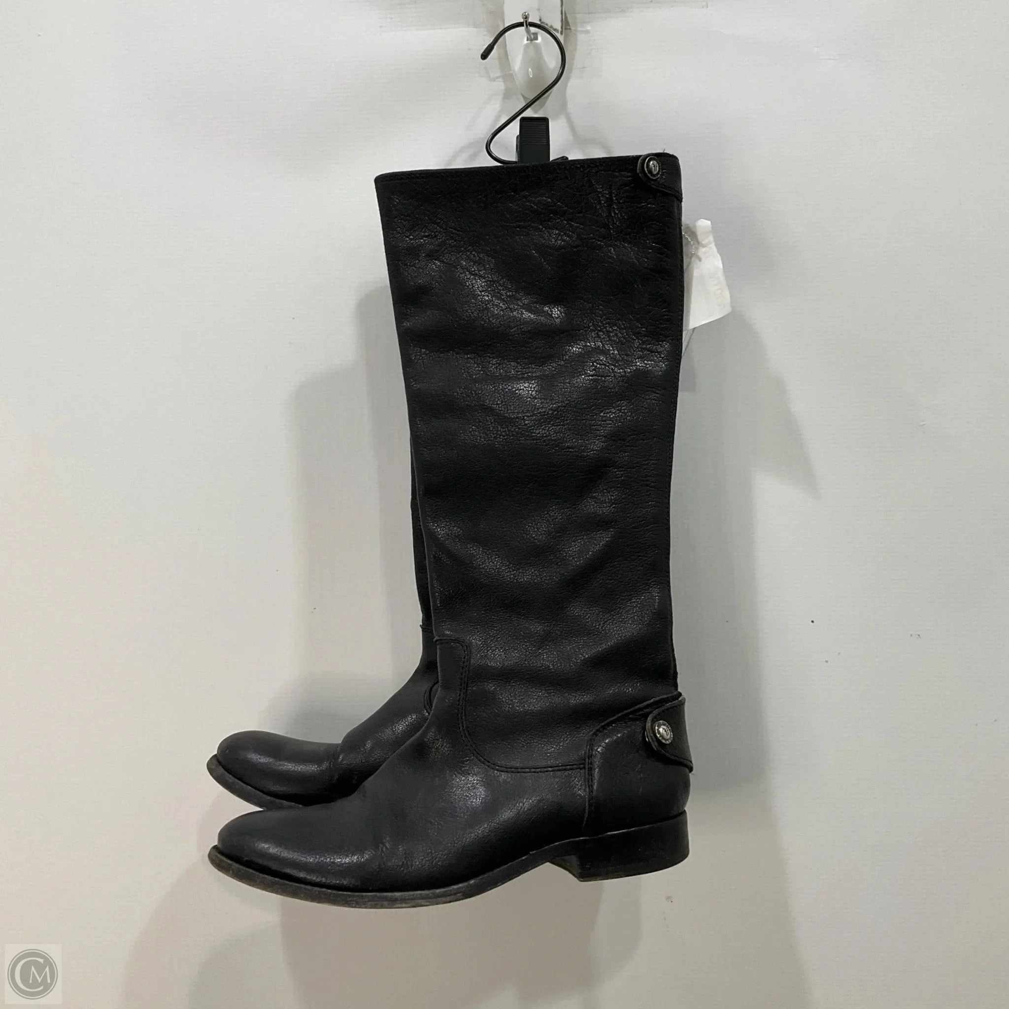 Minimal Profile Boots Knee Heels By Frye In Black, Size: 6