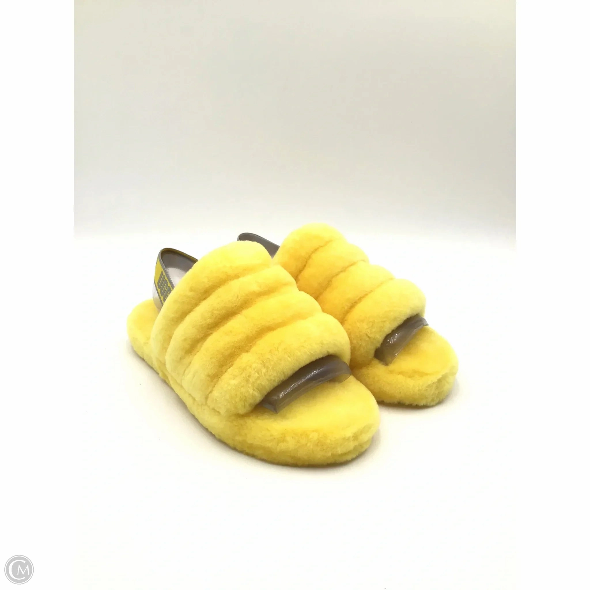 Neutral Base Lace Up Style Sandals Designer By Ugg In Yellow, Size: 6