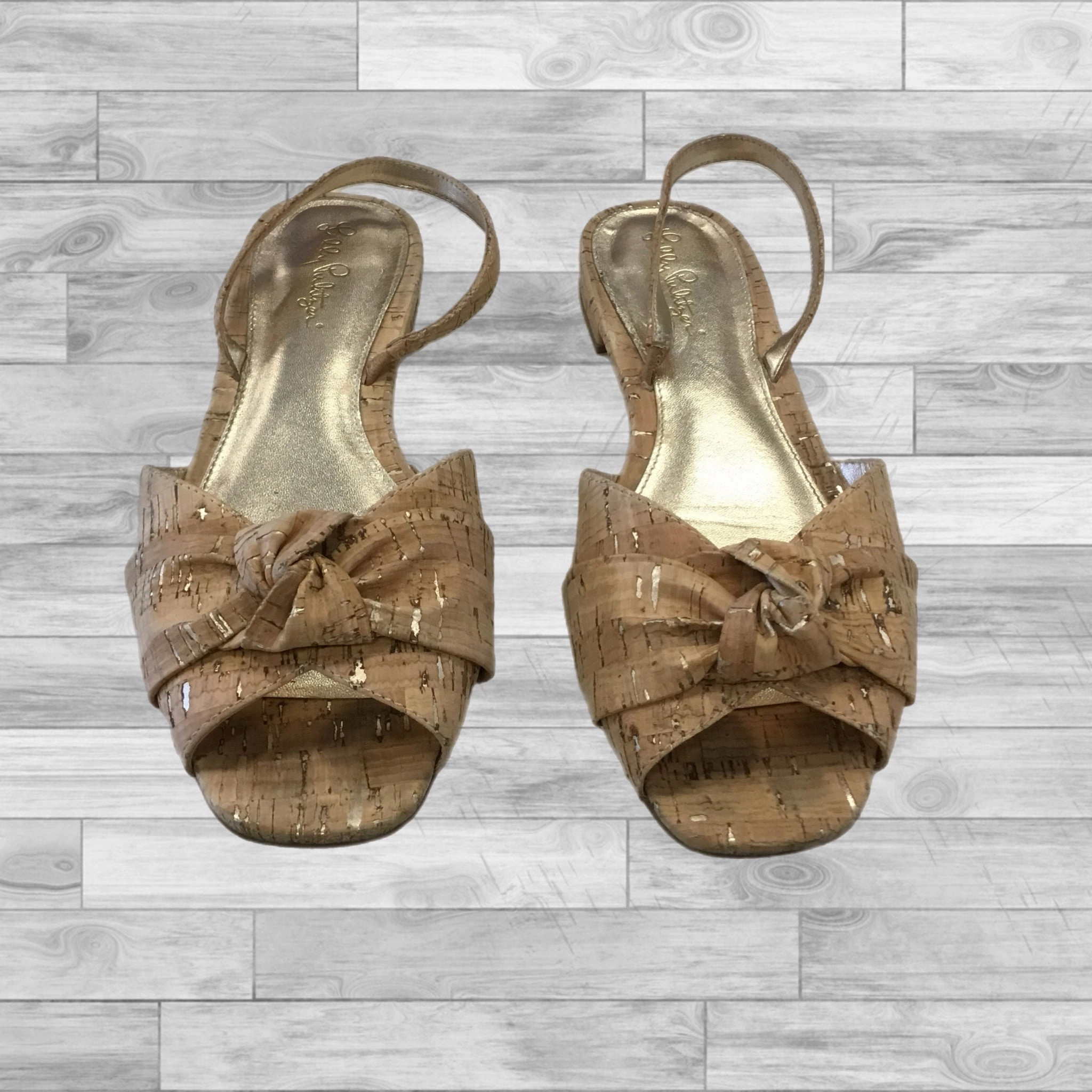 Color Pop Shoes Designer By Lilly Pulitzer In Tan, Size: 9.5