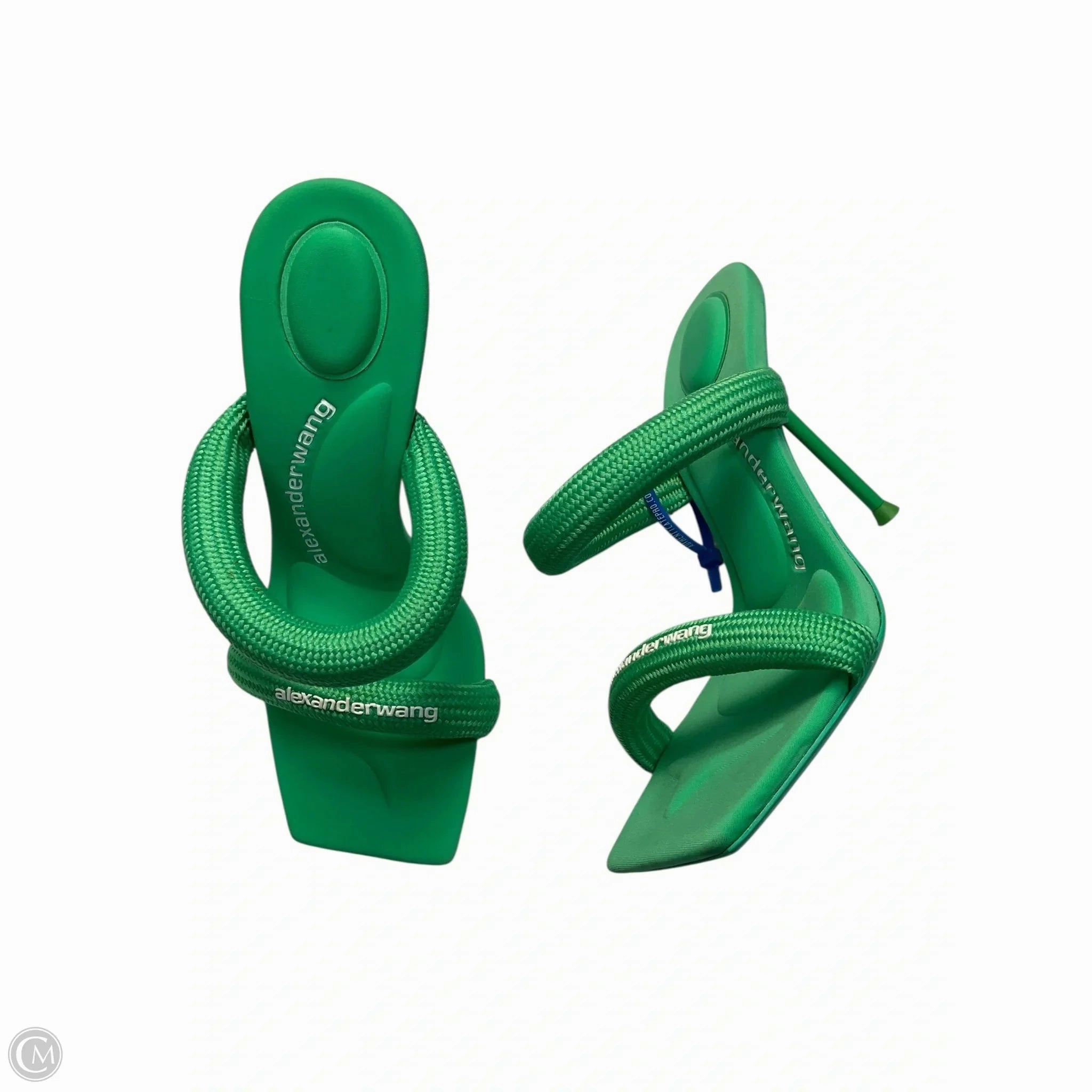 Sandals Luxury Designer By Alexander Wang In Green, Size: 5 Padded Comfort Cold Weather