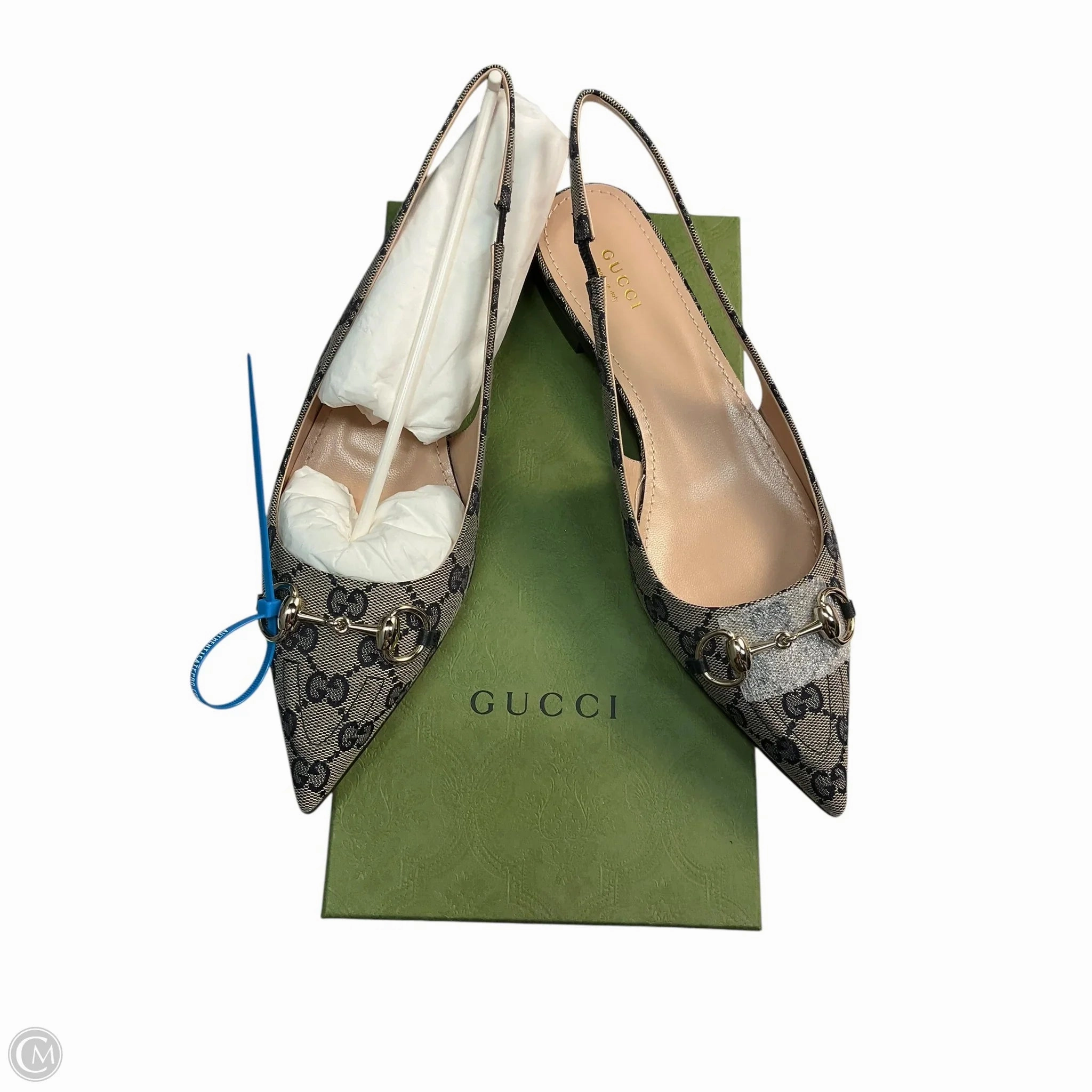 Shoes Luxury Designer By Gucci In Navy, Size: 10 Snow Grip