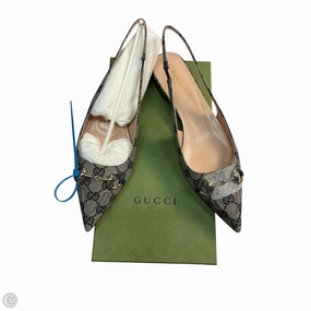 Shoes Luxury Designer By Gucci In Navy, Size: 10 Snow Grip