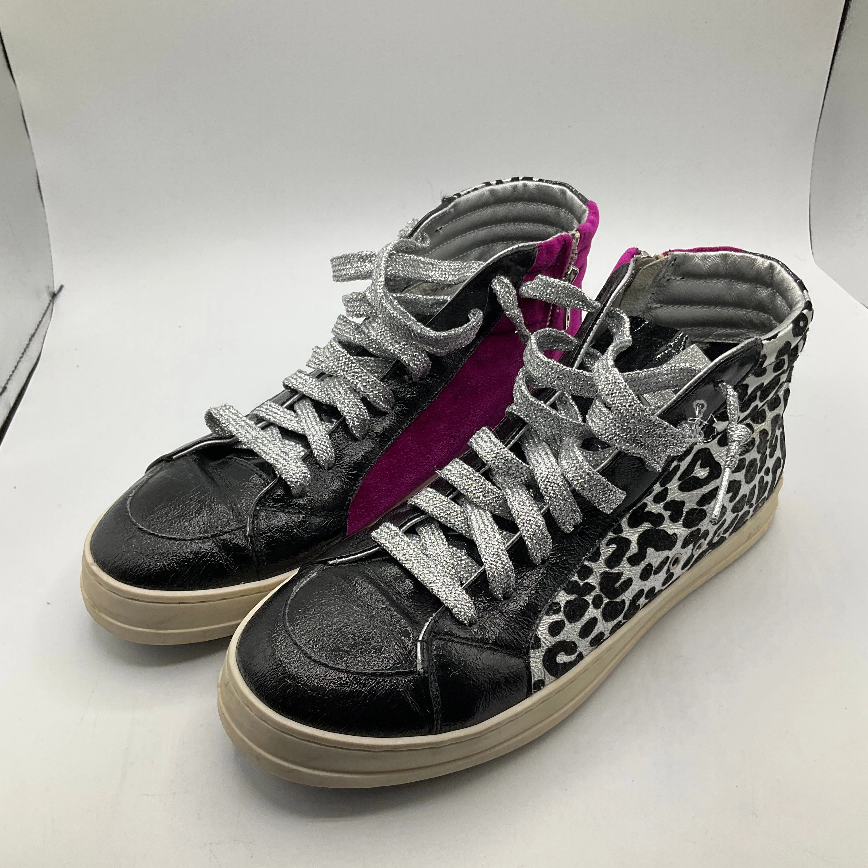 Pure Black Shoes Designer By P448 In Multi-colored, Size: 10